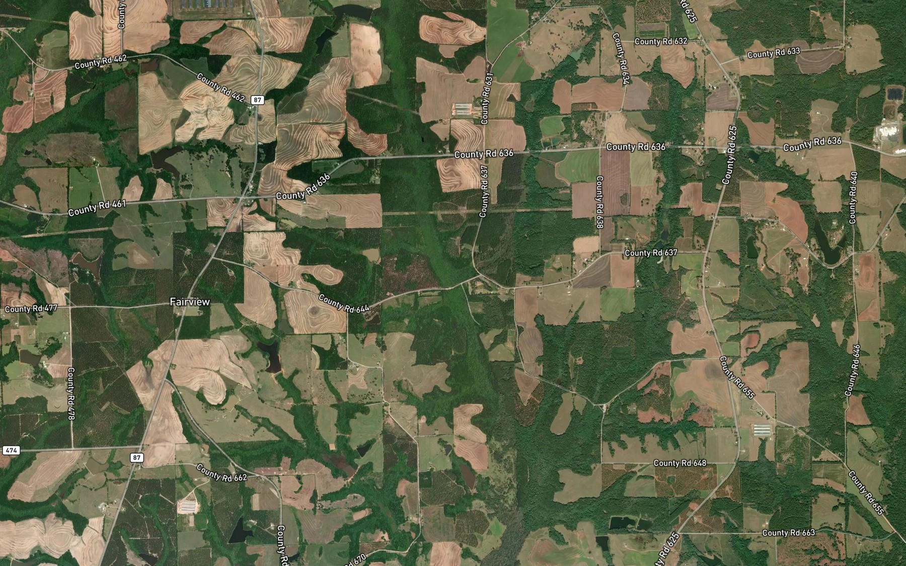 Satellite map of the Phillips Mill Branch
