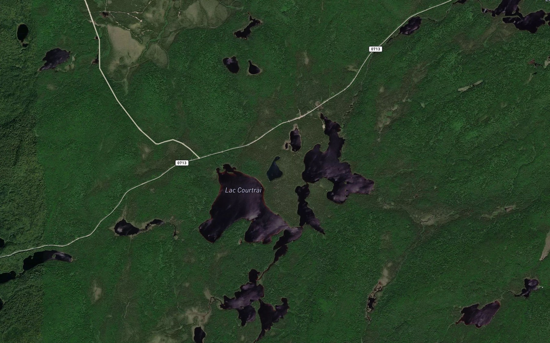 Satellite map of the Lac du Bouleau