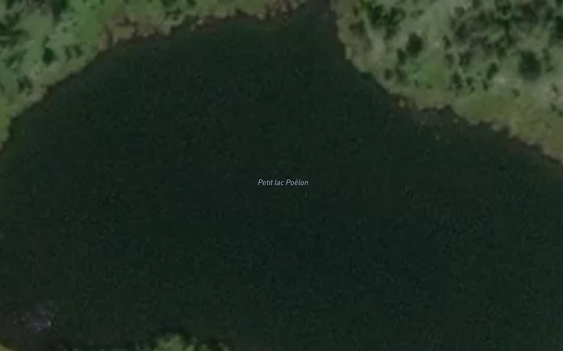 Satellite map of the Petit lac Poelon