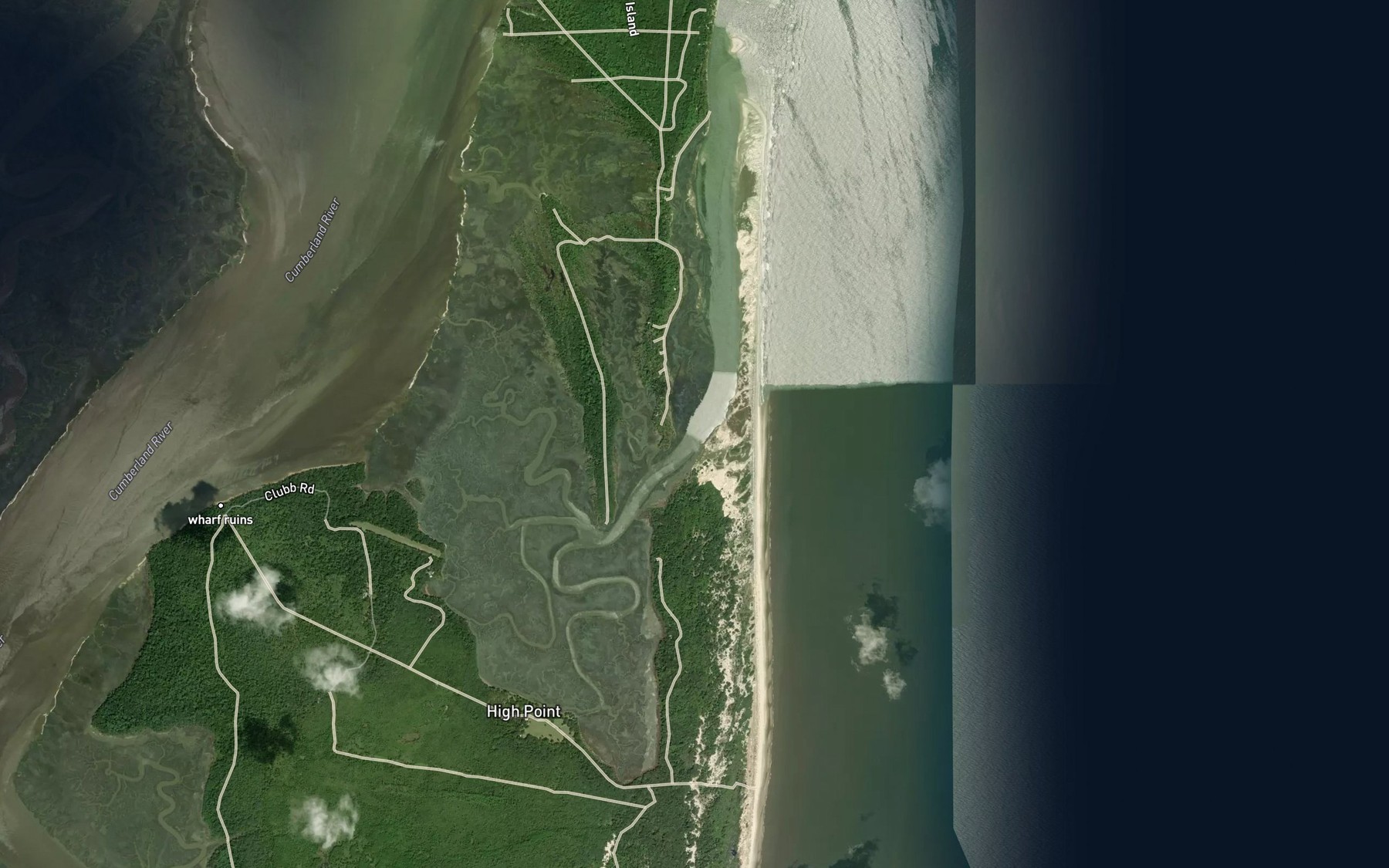 Satellite map of the Christmas Creek