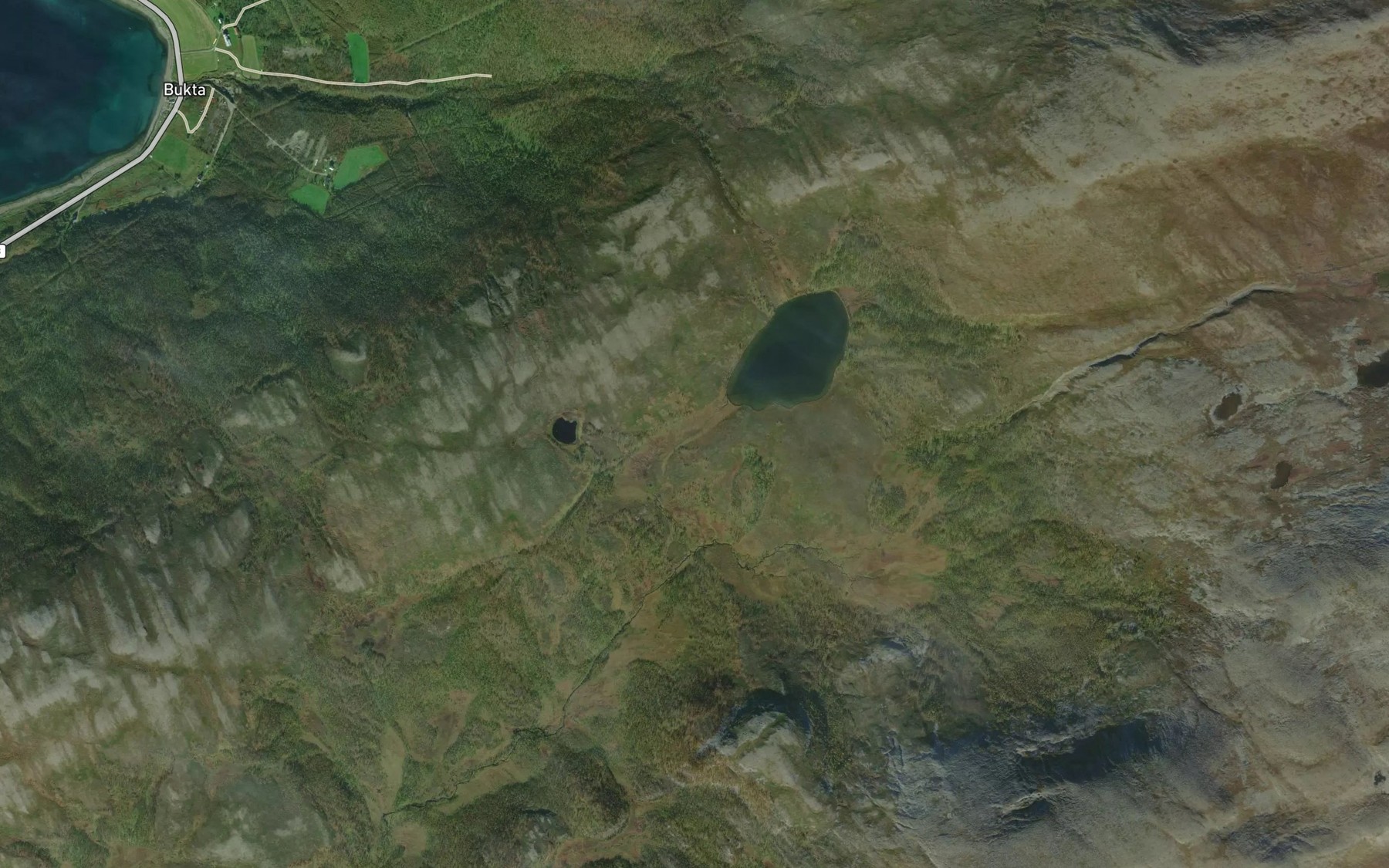 Satellite map of the Buktavasselva
