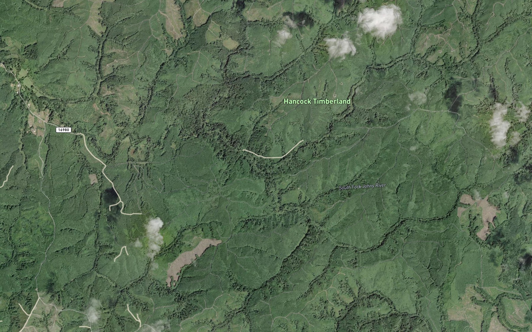 Satellite map of the Hall Creek