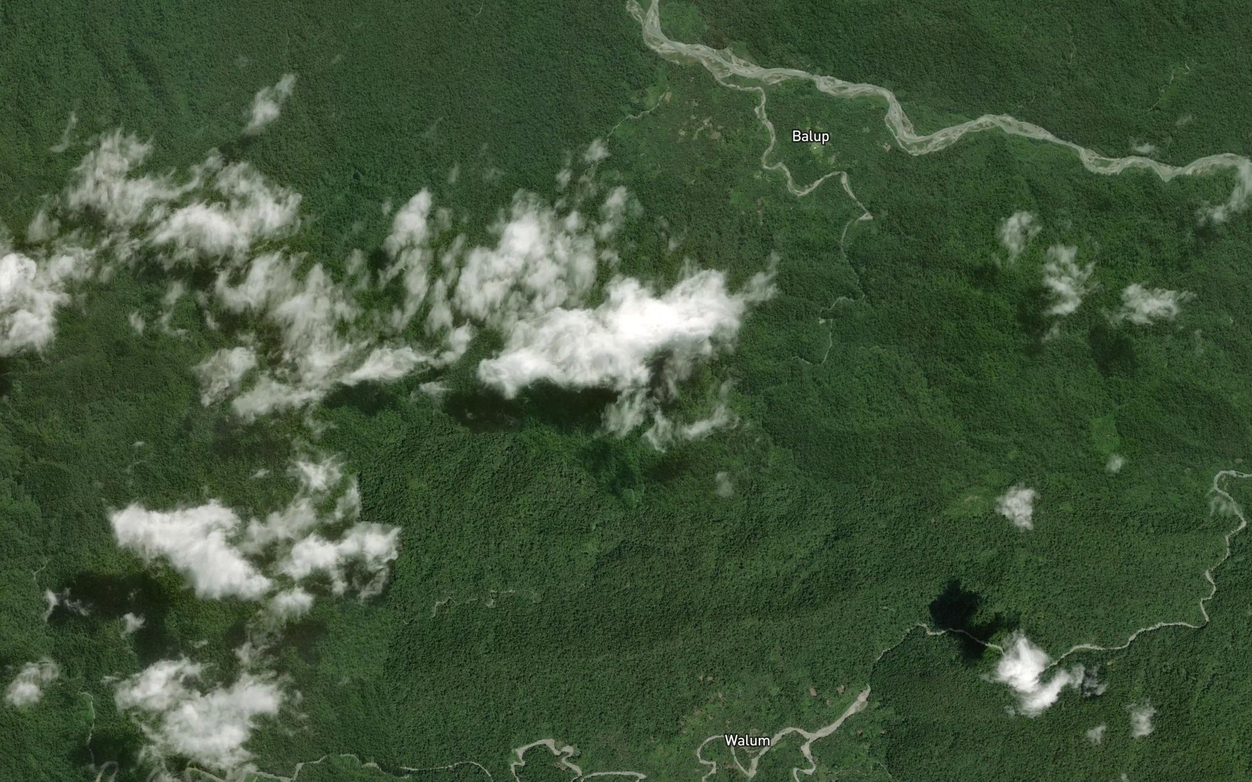 Satellite map of the Malakaiba Creek