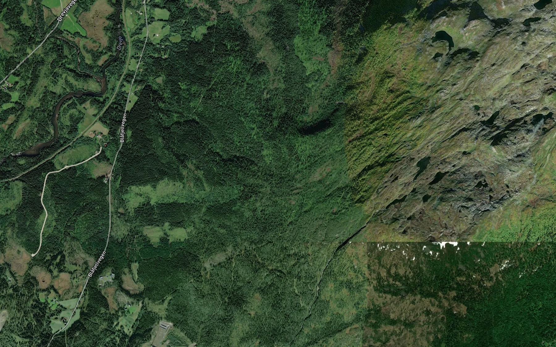 Satellite map of the Kvanndalsbekken