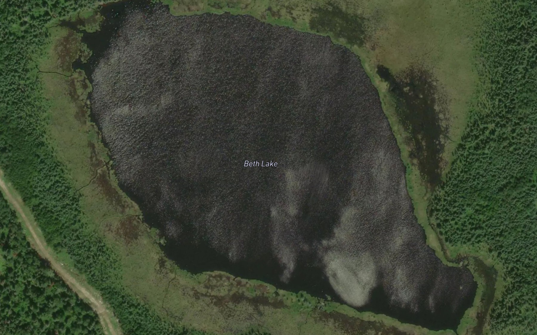Satellite map of the Beth Lake
