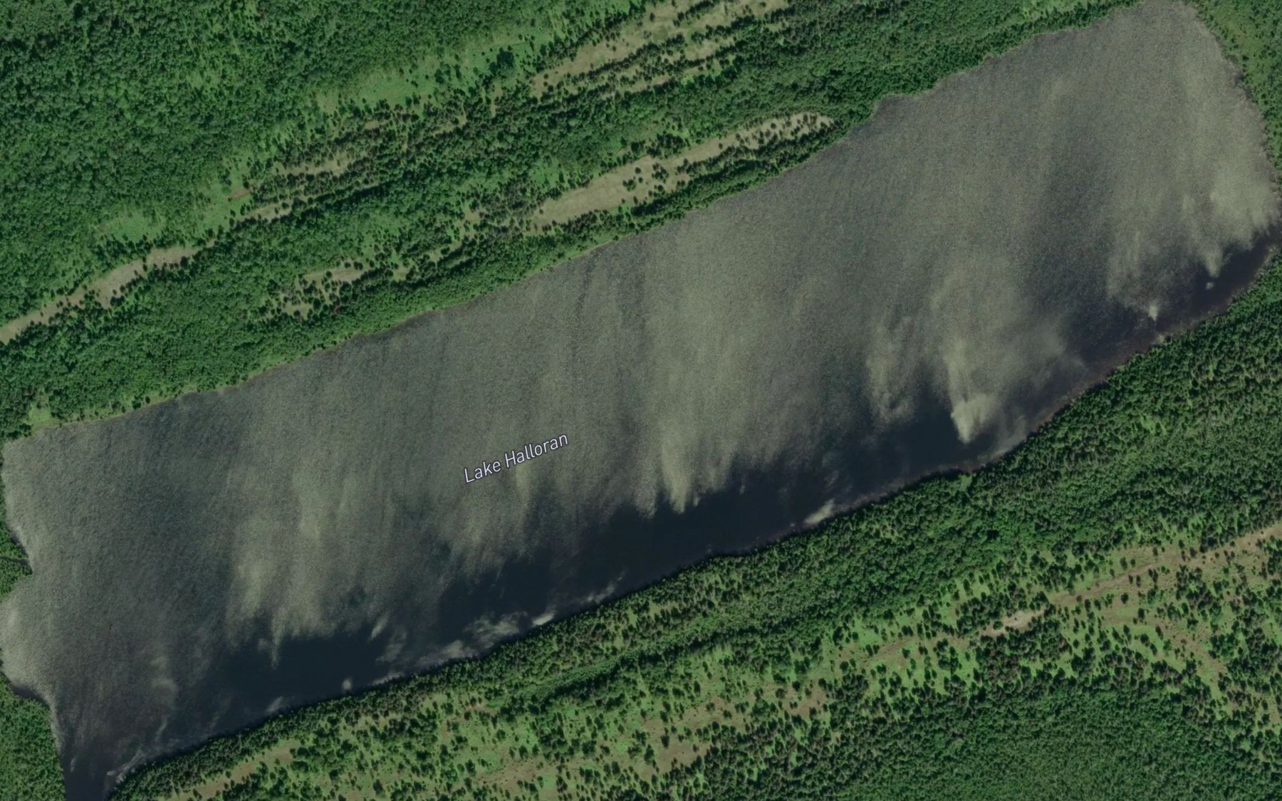 Satellite map of the Lake Halloran