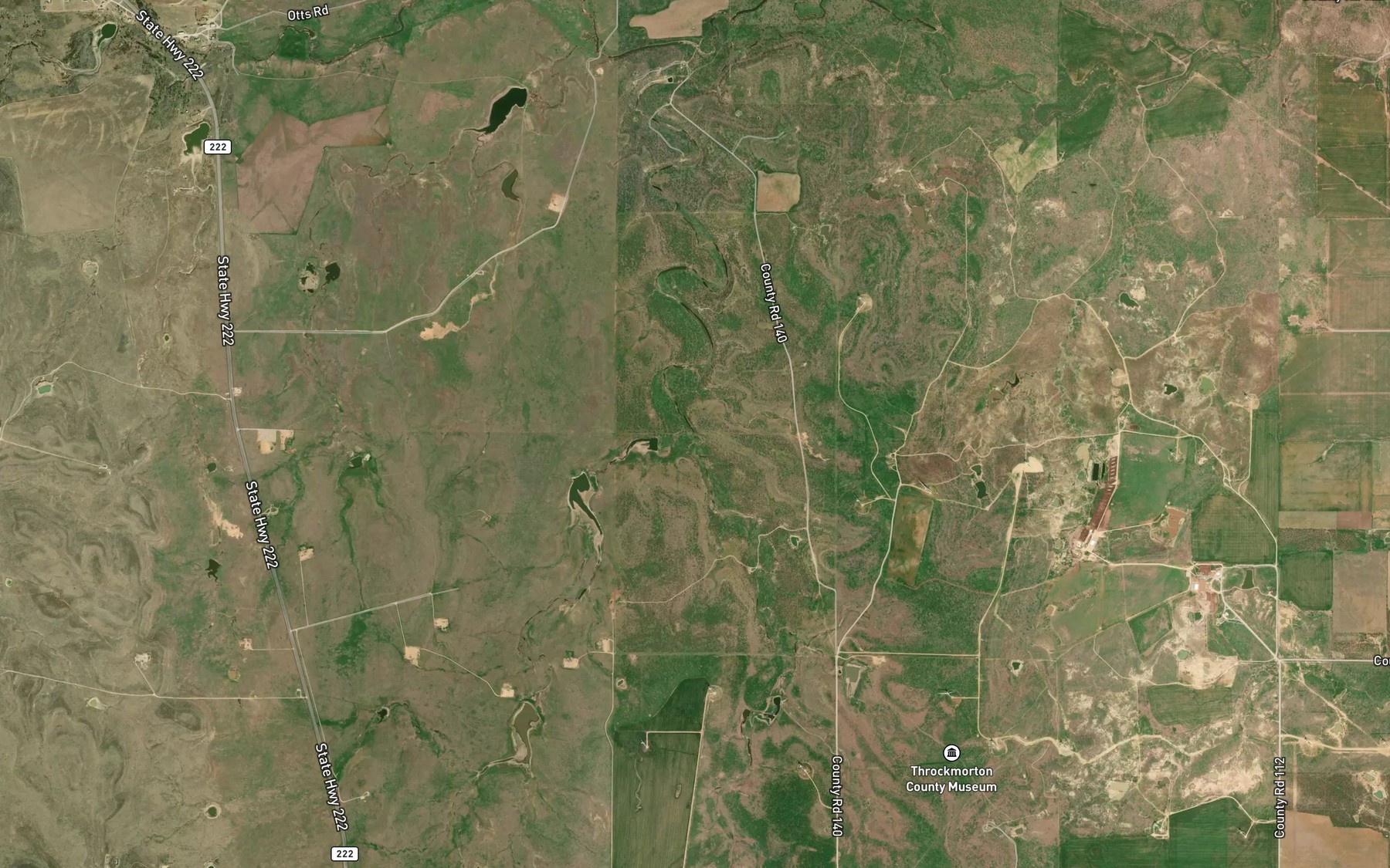Satellite map of the West Fork Tonk Creek