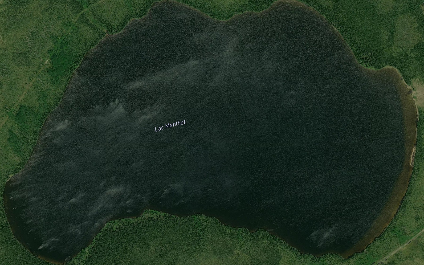Satellite map of the Lac Manthet