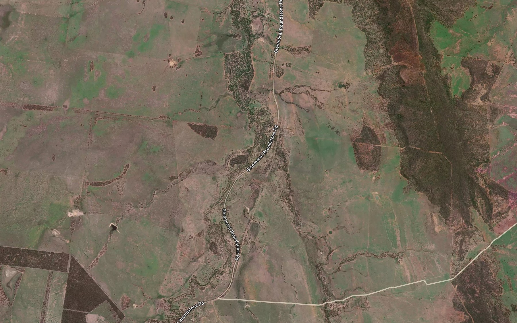 Satellite map of the Cattle Creek