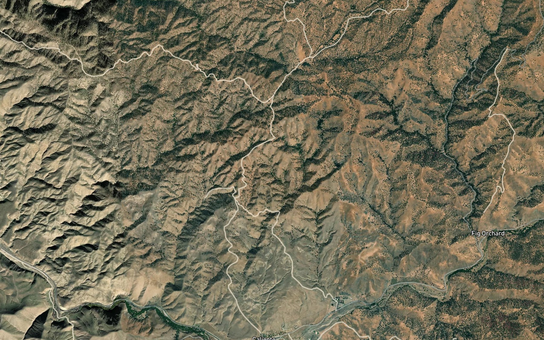 Satellite map of the Telephone Canyon Spring