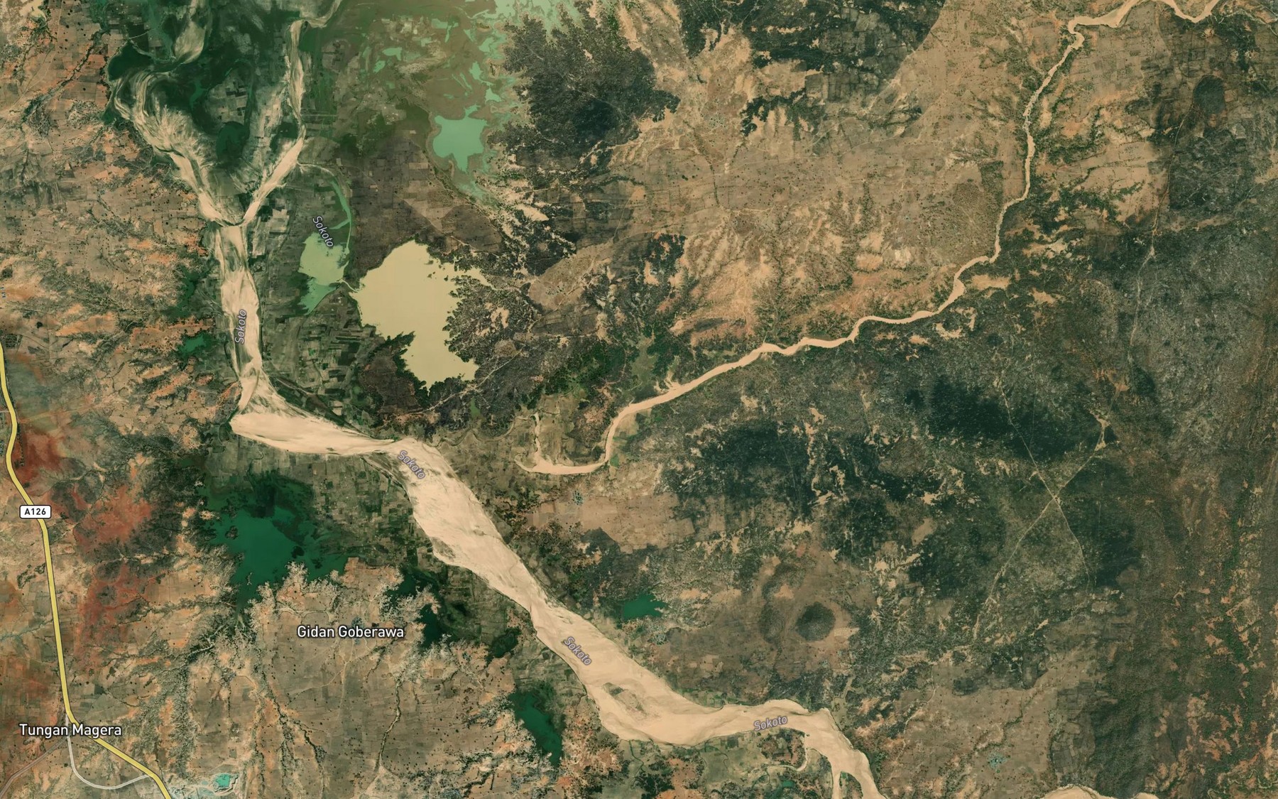Satellite map of the Garza