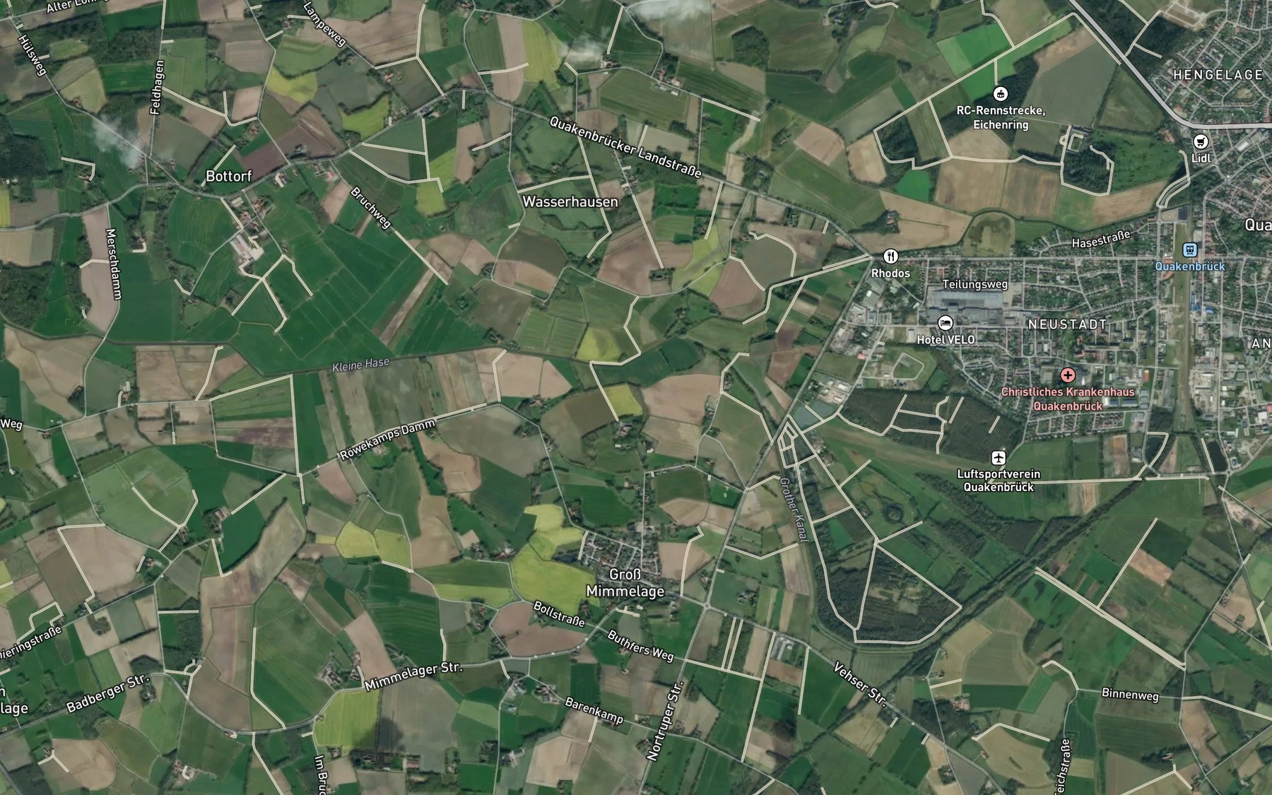 Satellite map of the Langenbach