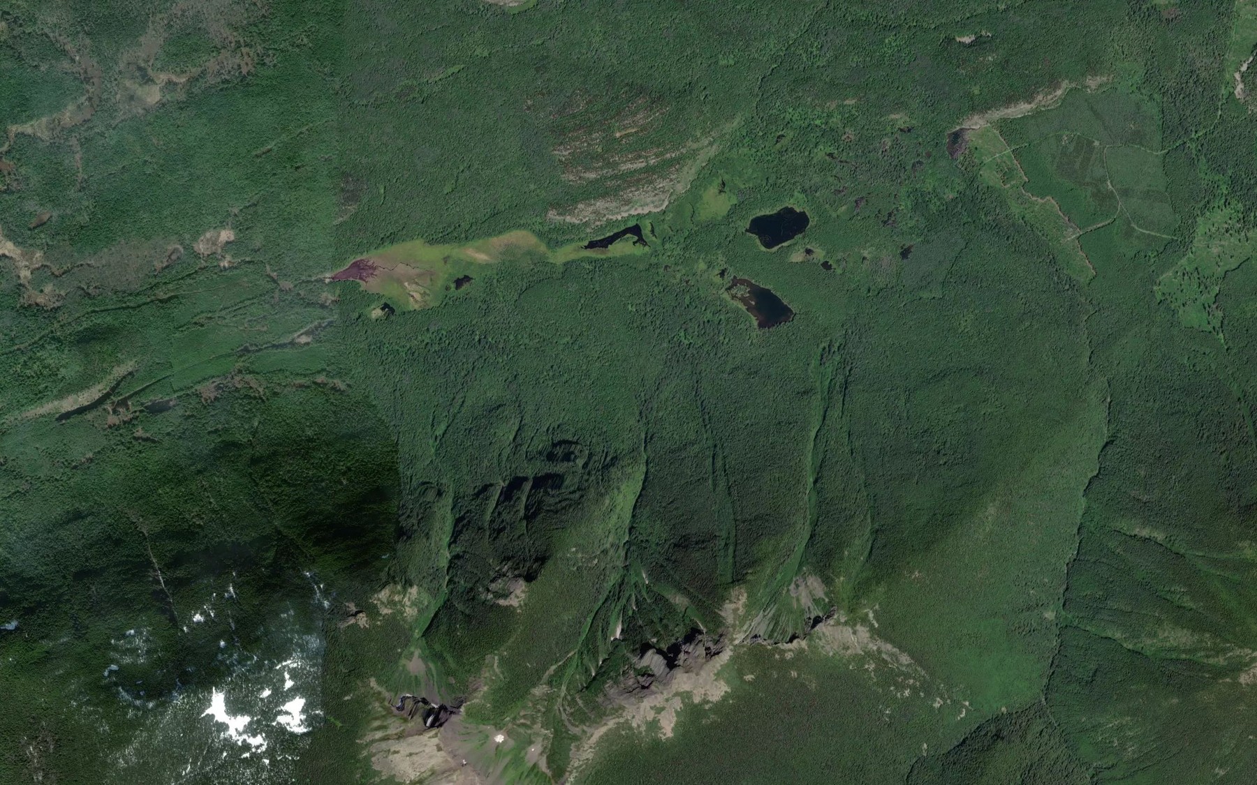 Satellite map of the Shandilla Lakes