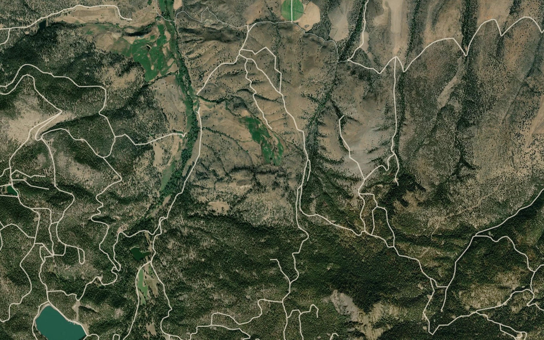 Satellite map of the Erickson Ditch