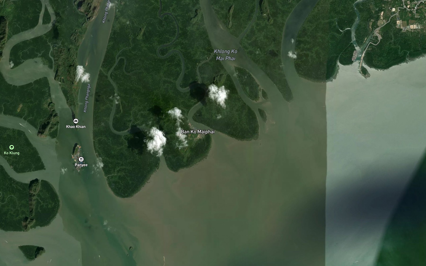 Satellite map of the Khlong Ko Mai Phai