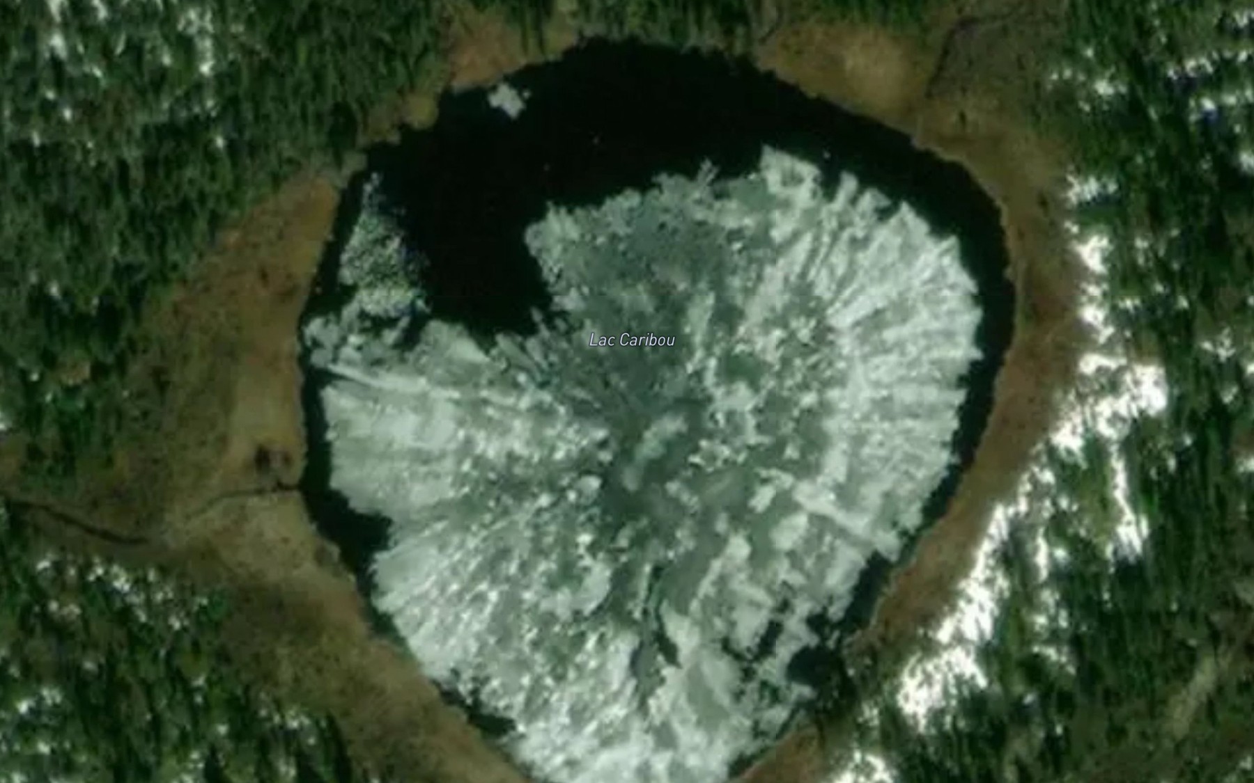 Satellite map of the Lac Caribou