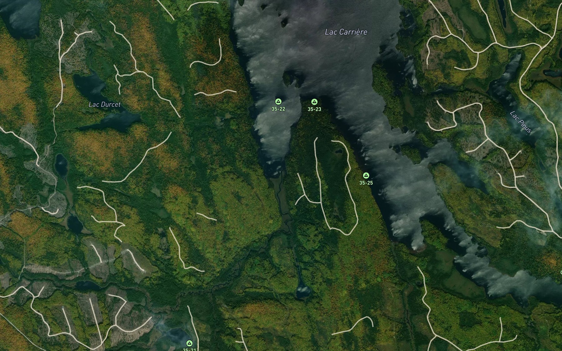 Satellite map of the Ruisseau Carriere