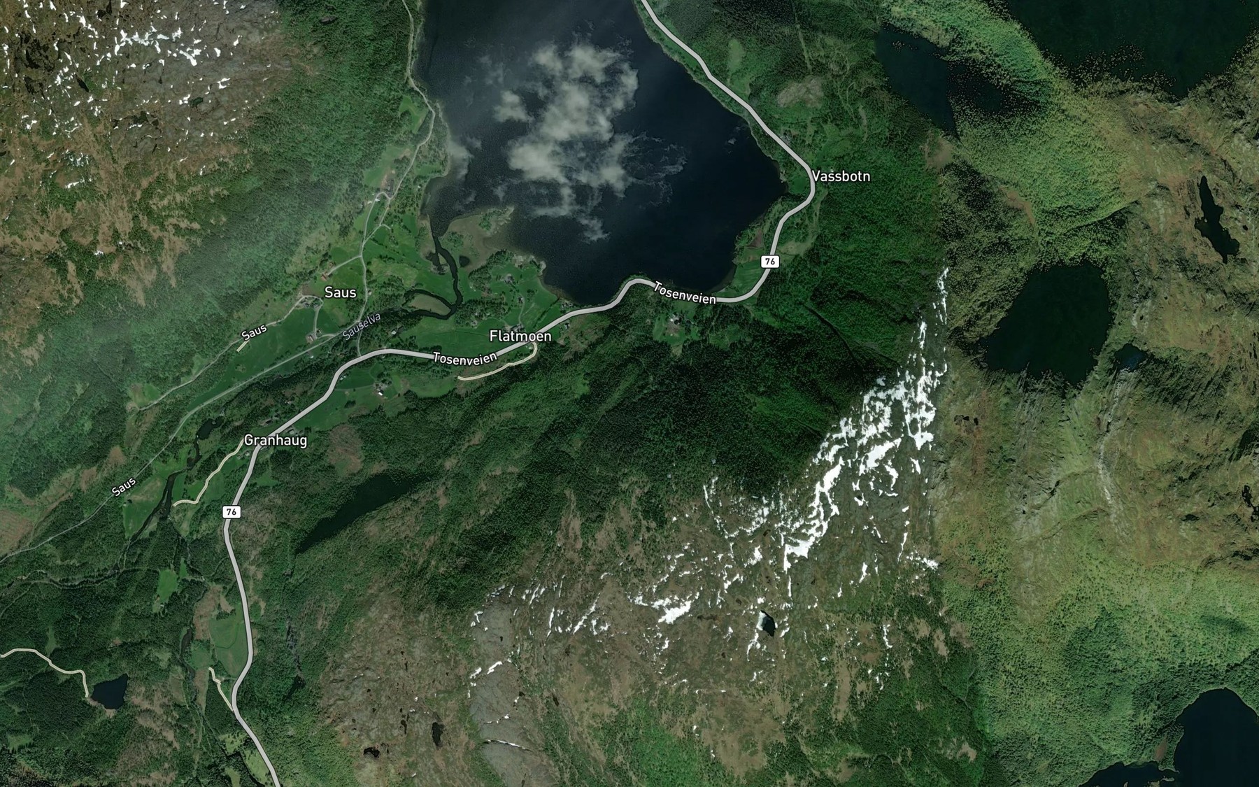 Satellite map of the Gullskogbekken