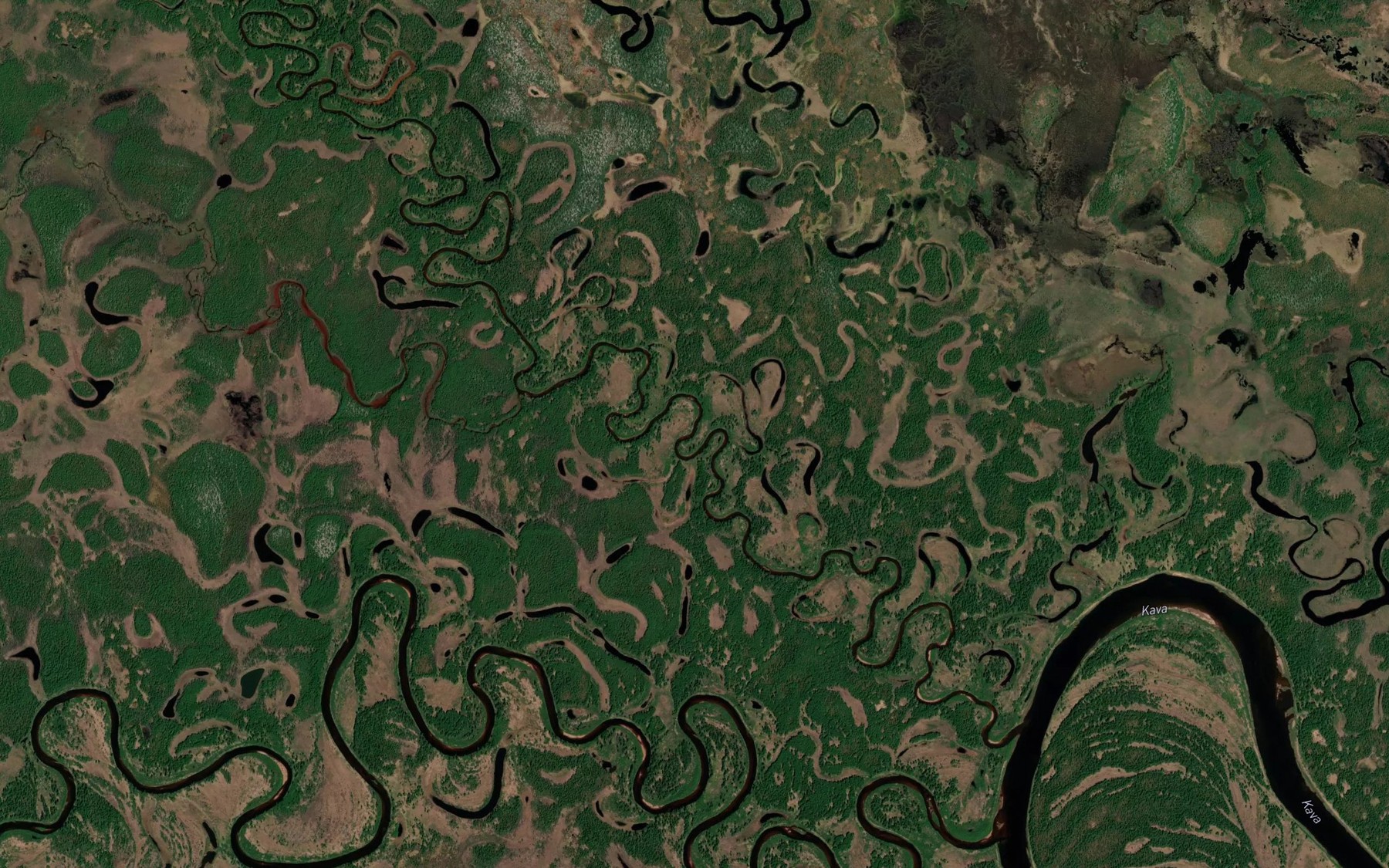 Satellite map of the Poslednyaya