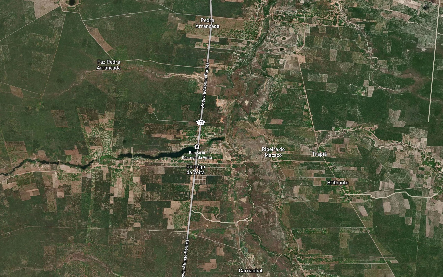 Satellite map of the Corrego da Volta