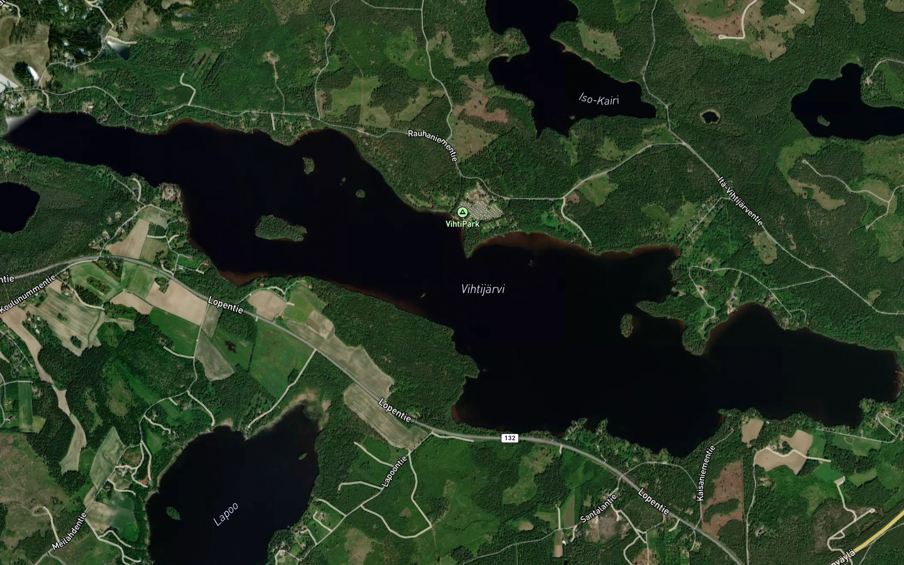 Satellite map of the Vihtijarvi