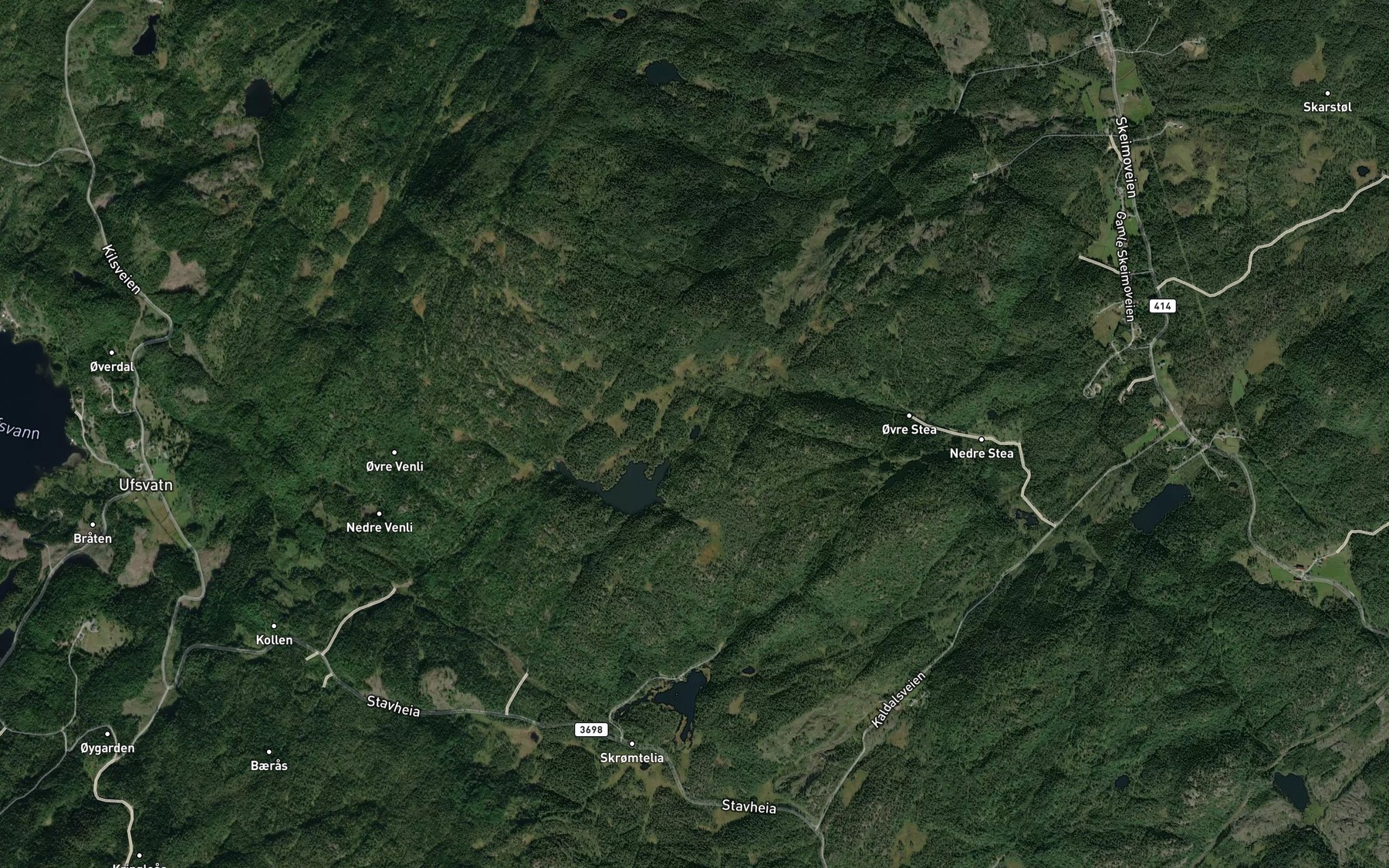 Satellite map of the Lille Lindtjenn