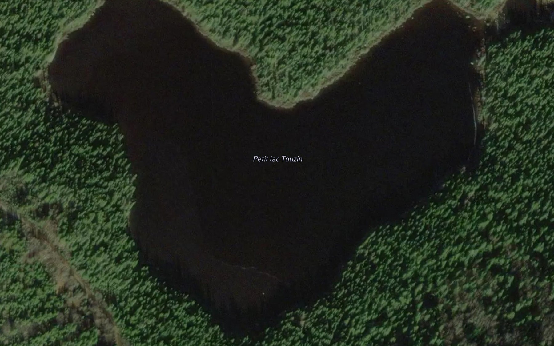 Satellite map of the Petit lac Touzin