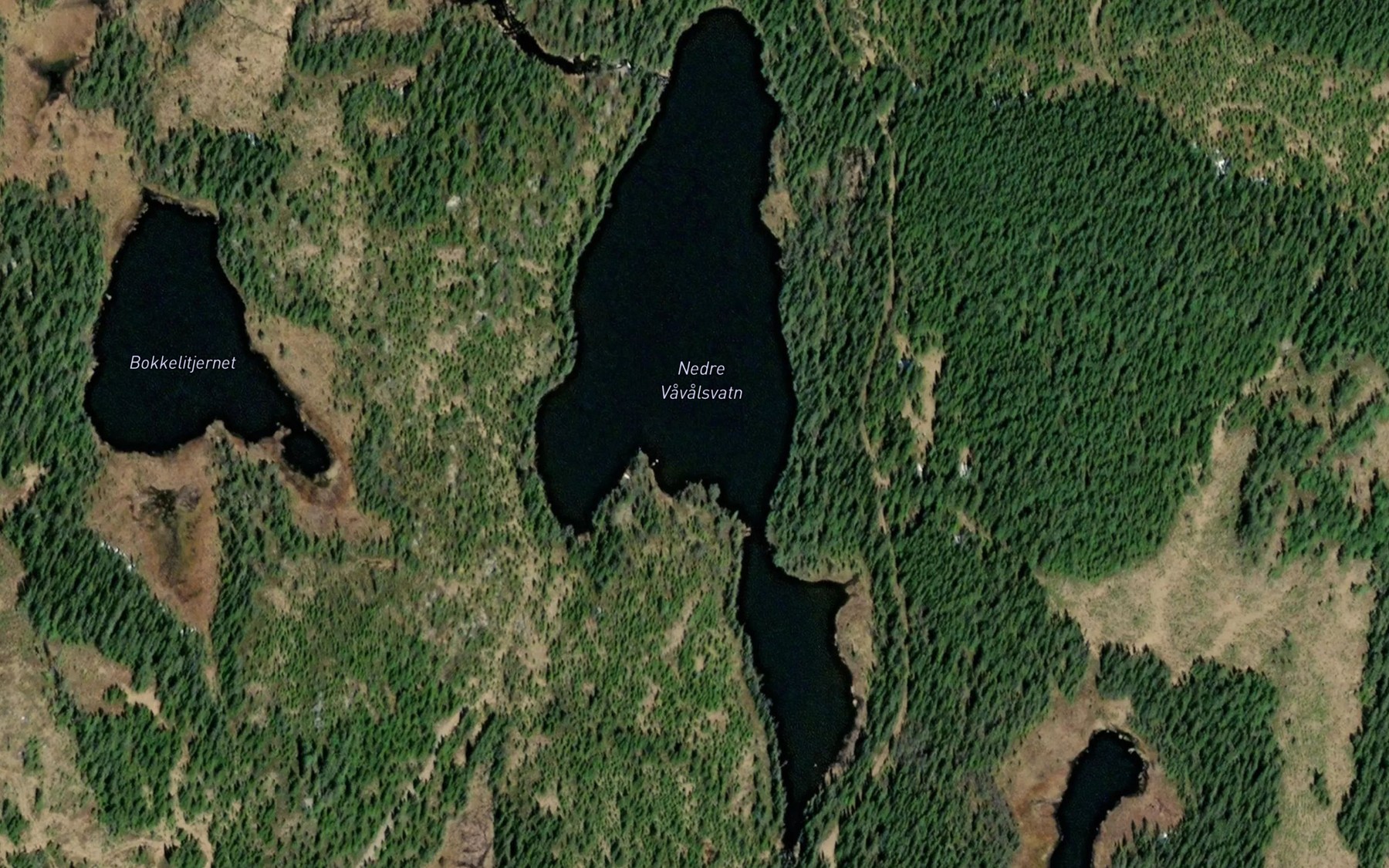 Satellite map of the Nedre Vavalsvatn
