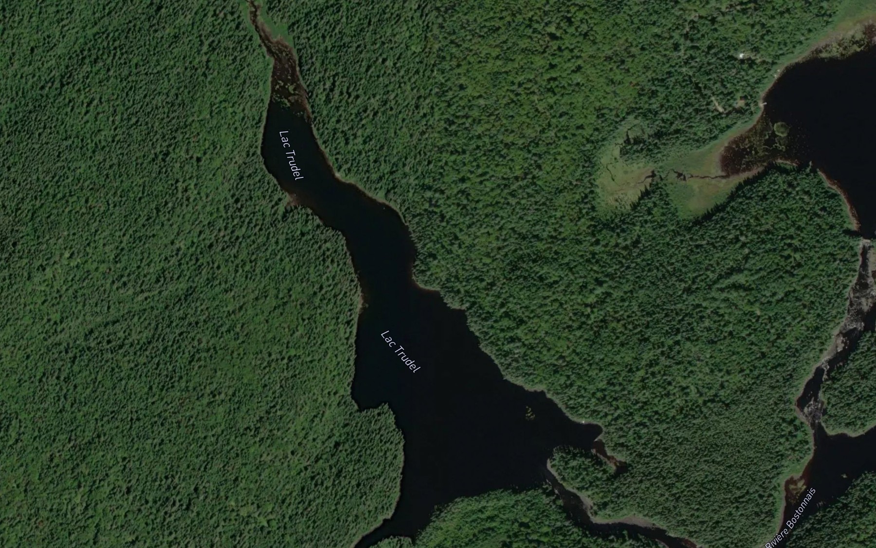 Satellite map of the Lac Trudel