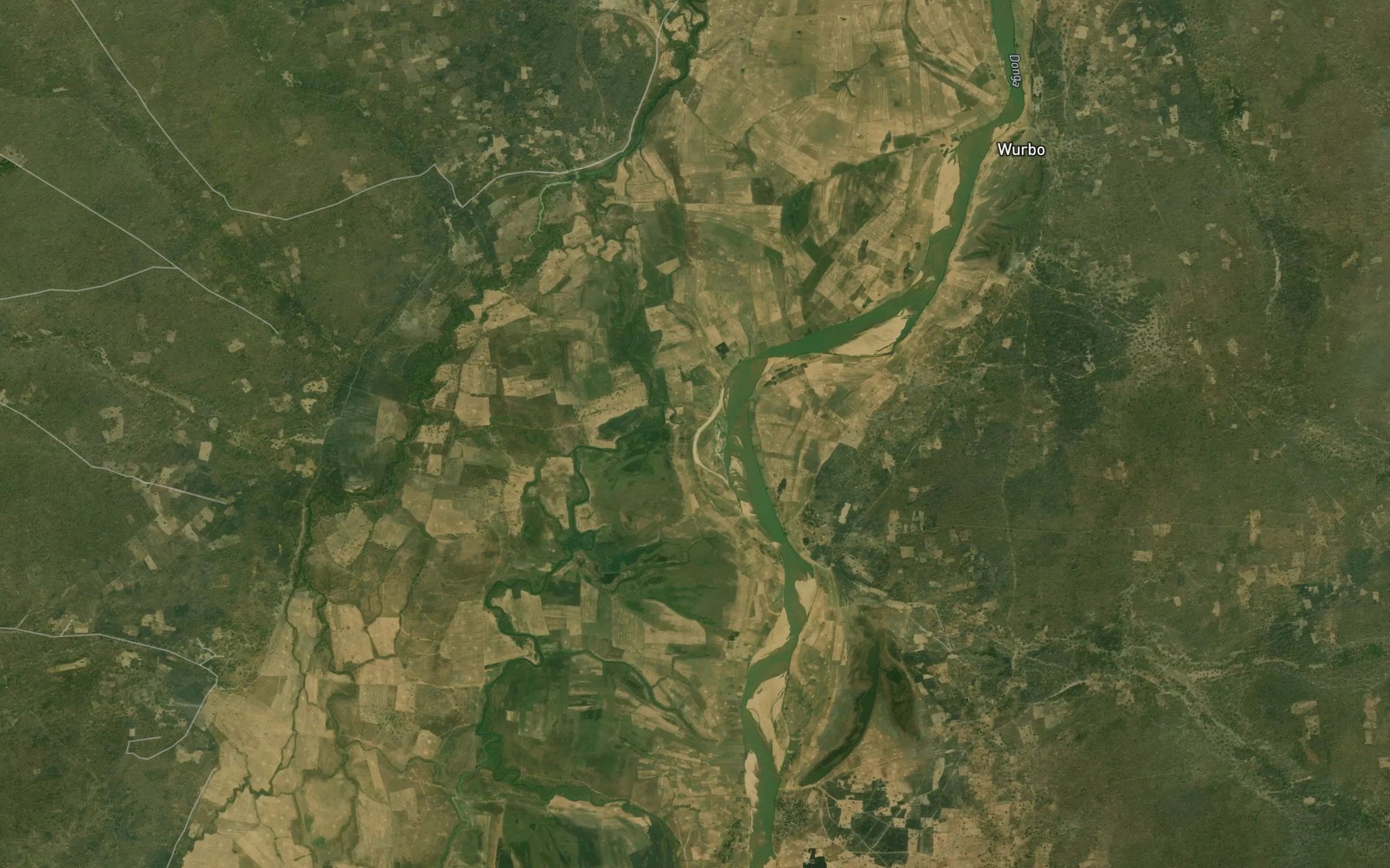 Satellite map of the River Ambam