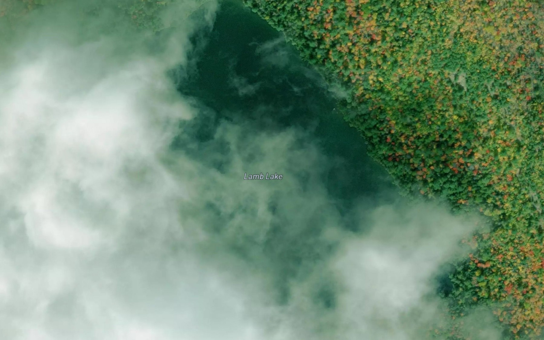 Satellite map of the Lamb Lake