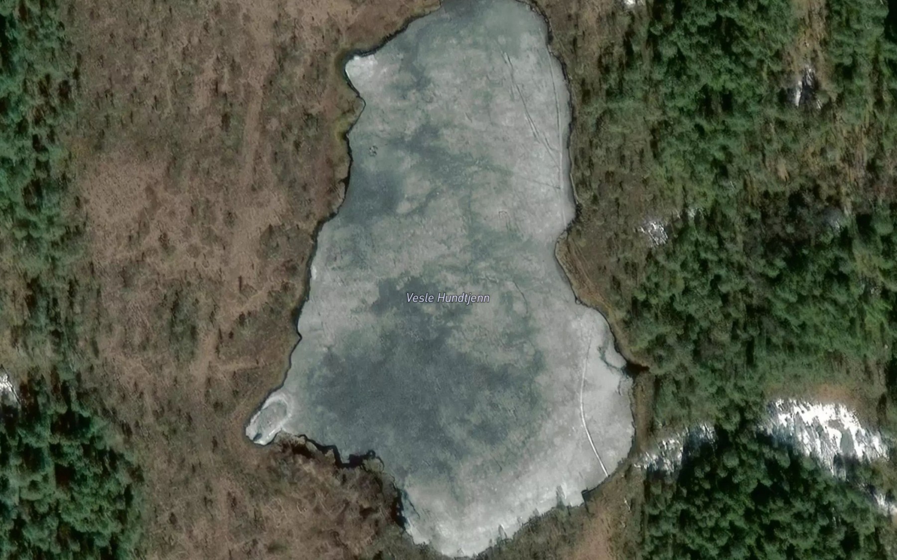 Satellite map of the Vesle Hundtjenn