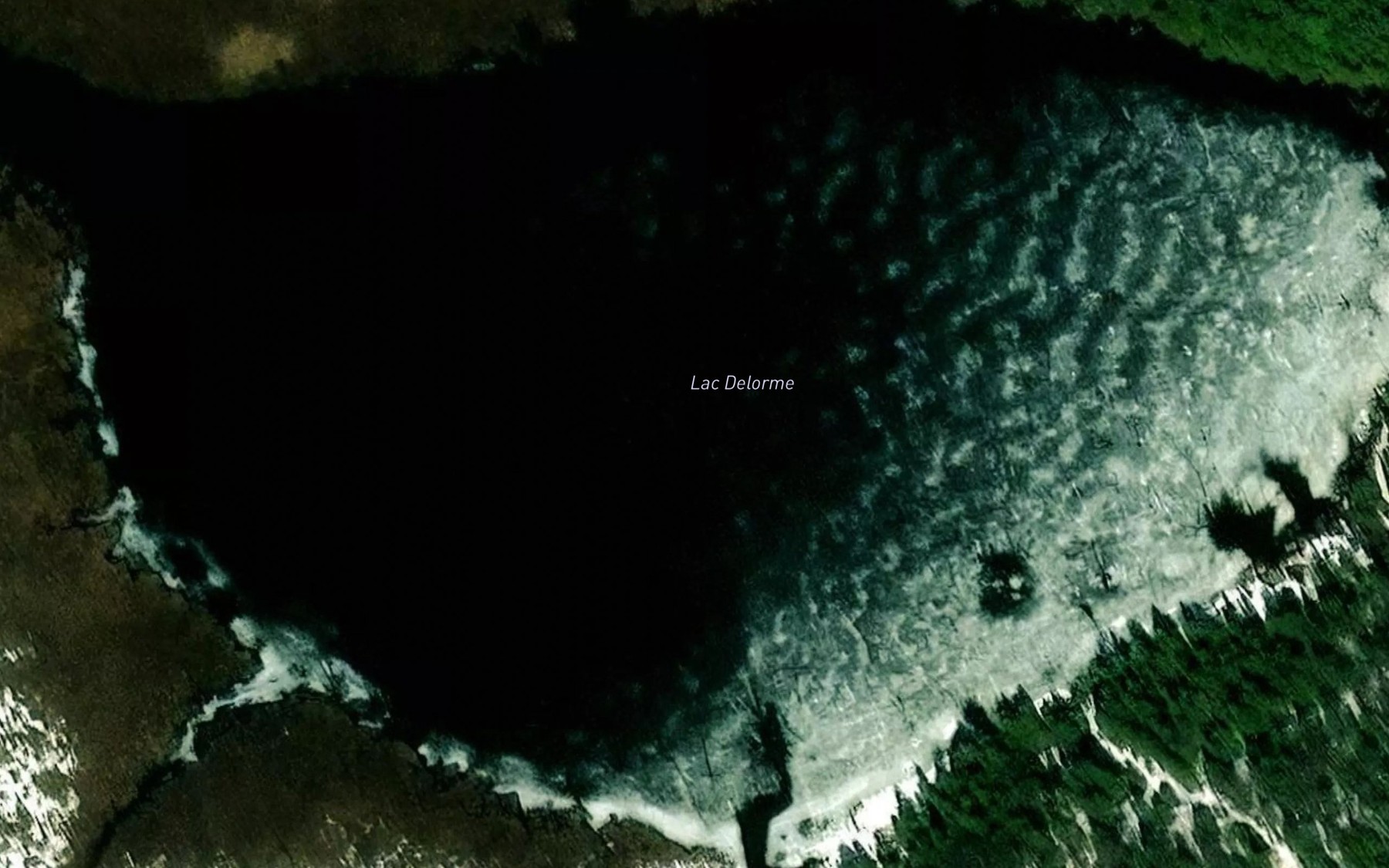 Satellite map of the Lac Delorme