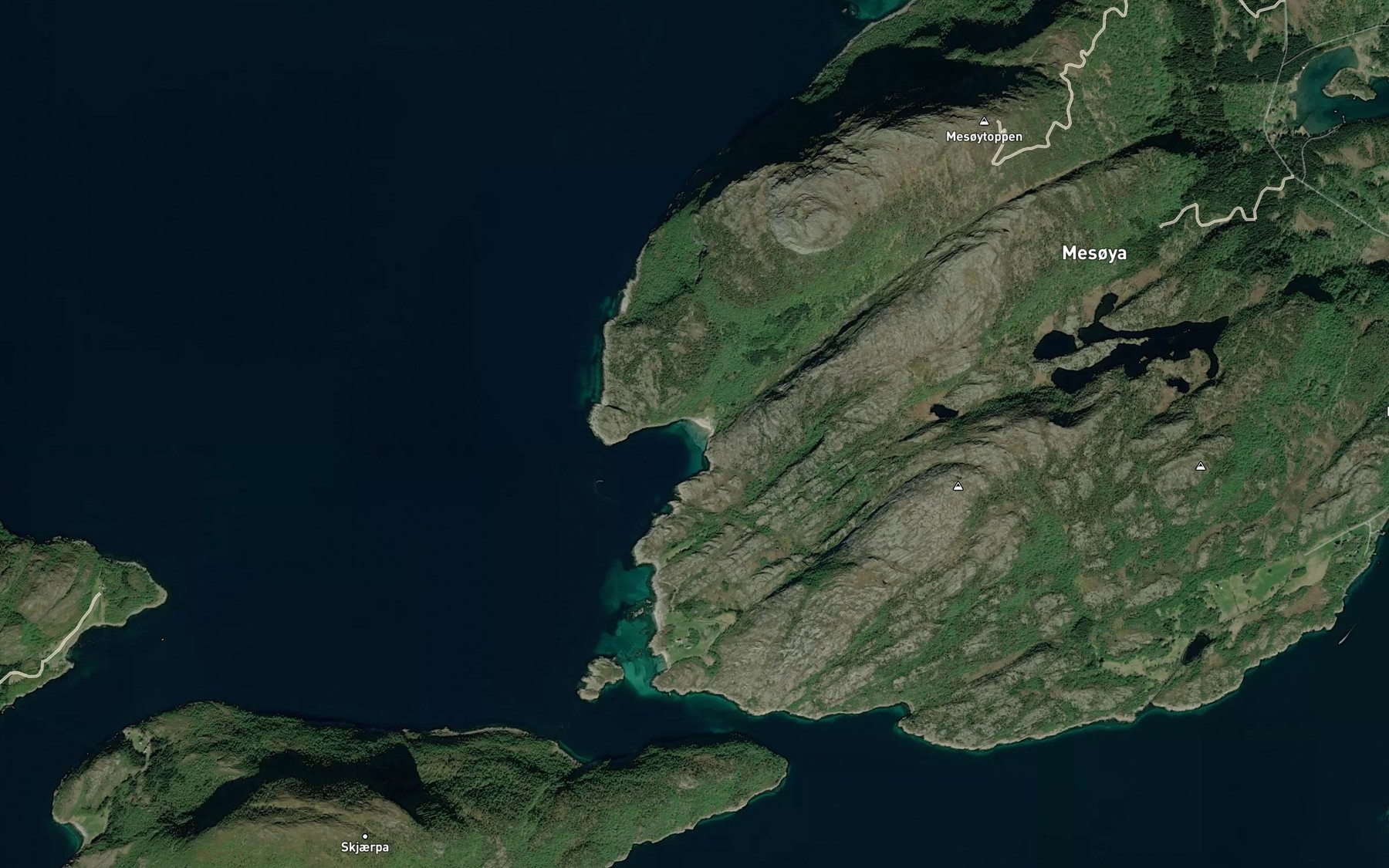 Satellite map of the Gjersvika