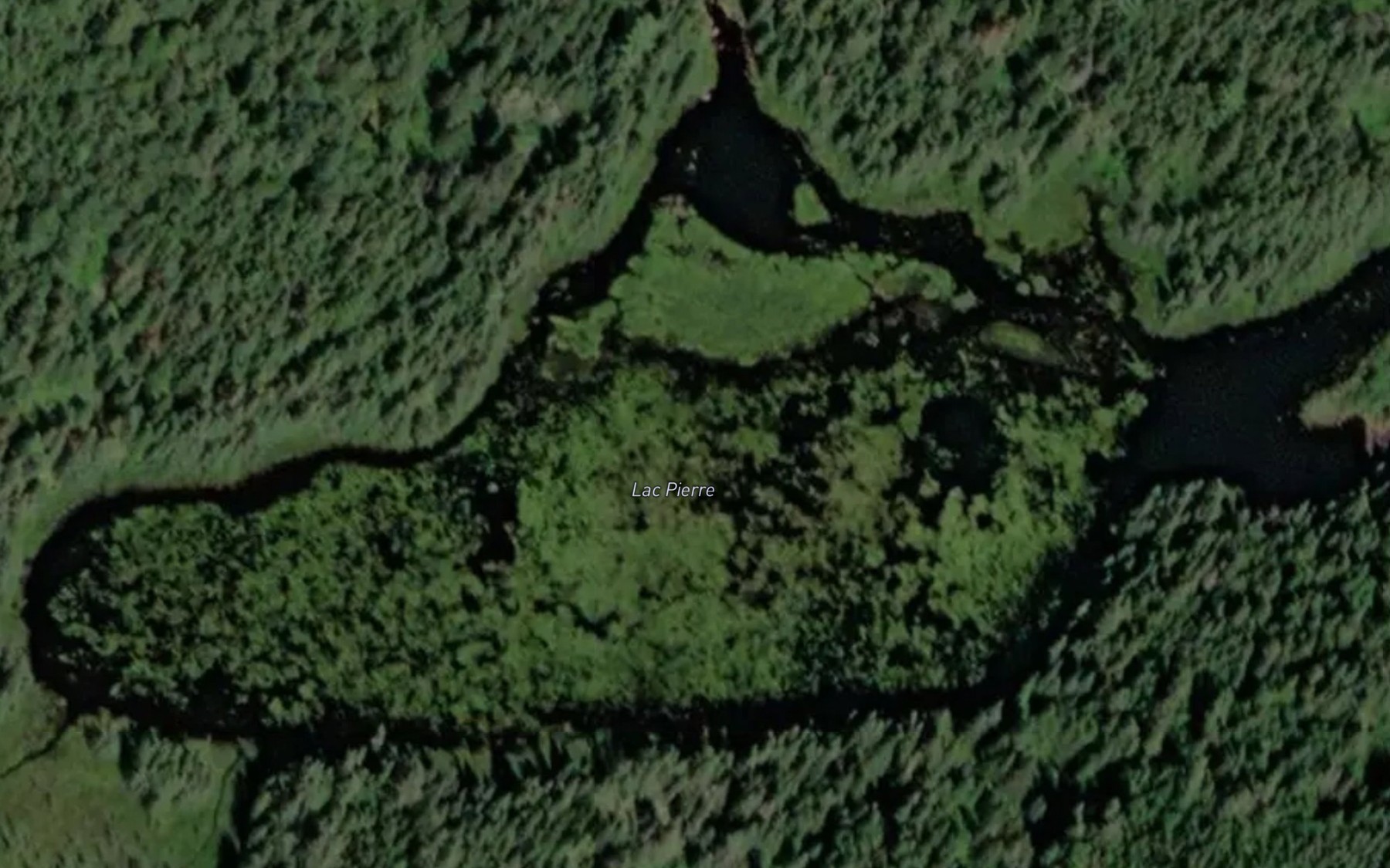 Satellite map of the Lac Pierre