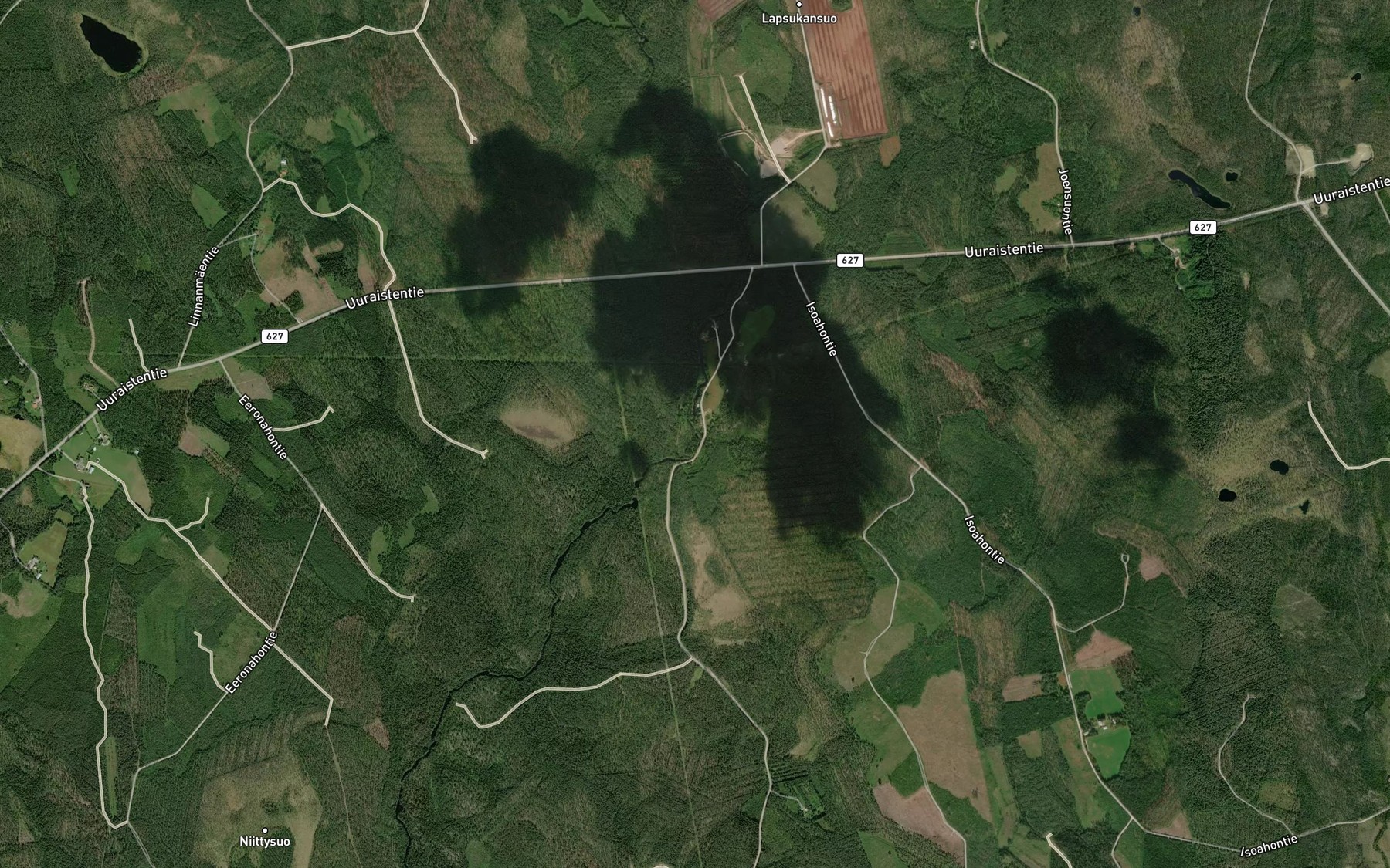 Satellite map of the Leppakoski