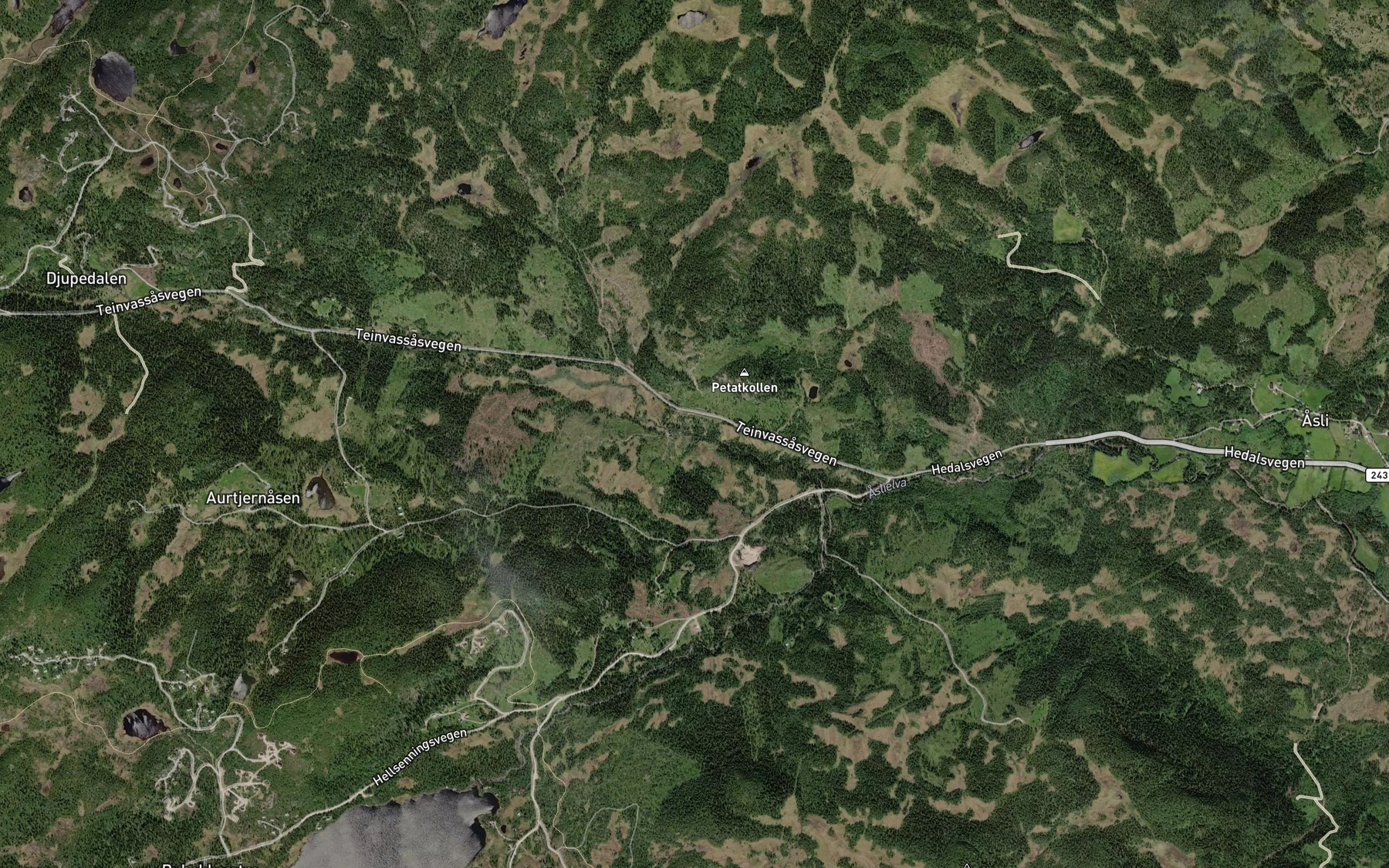 Satellite map of the Petatbekken