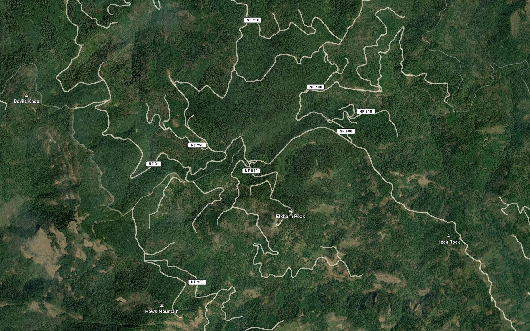 Satellite map of the Elkhorn Spring