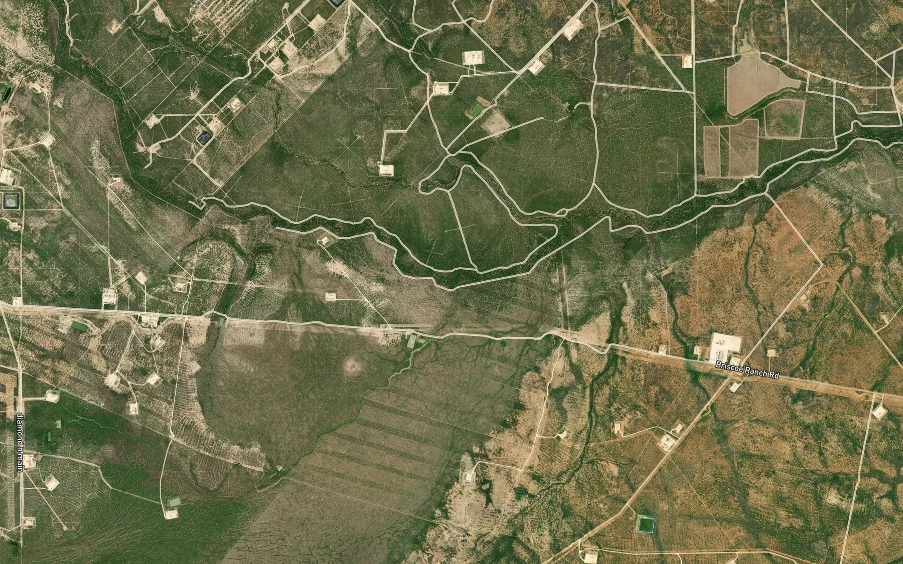 Satellite map of the San Roque Creek