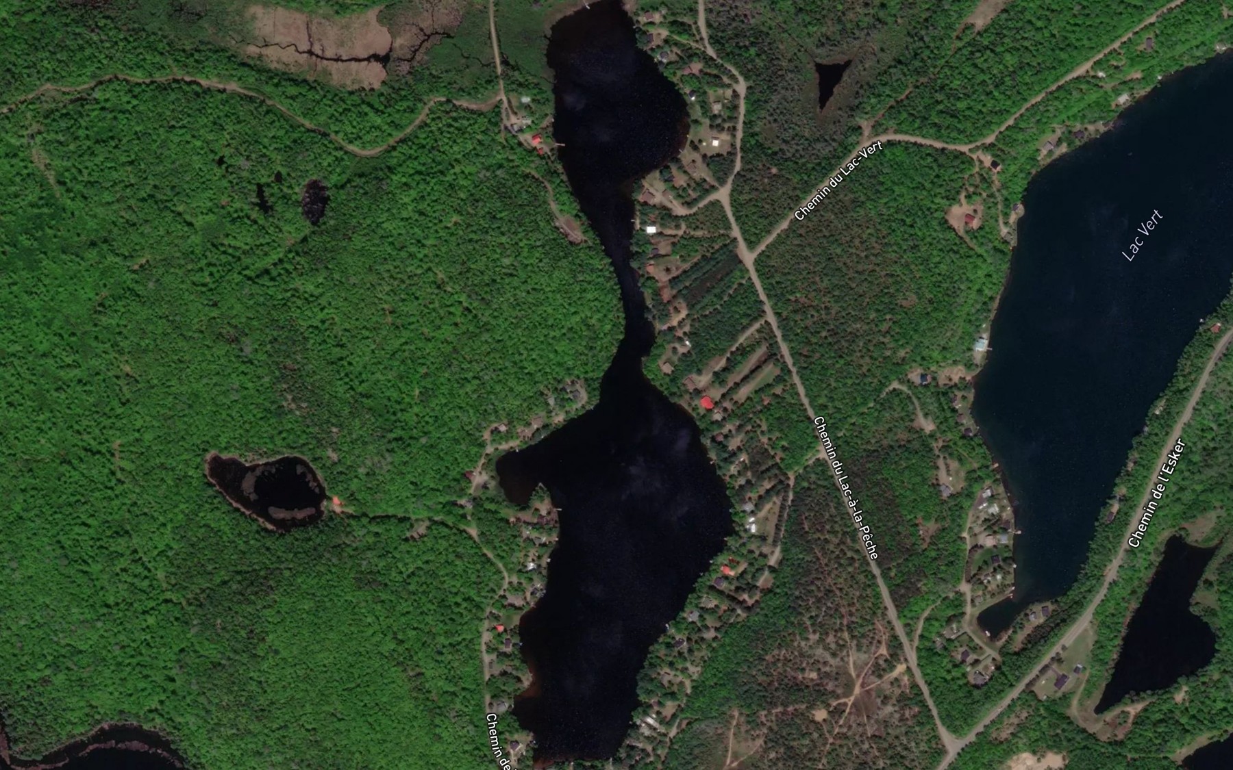 Satellite map of the Lac a la Peche