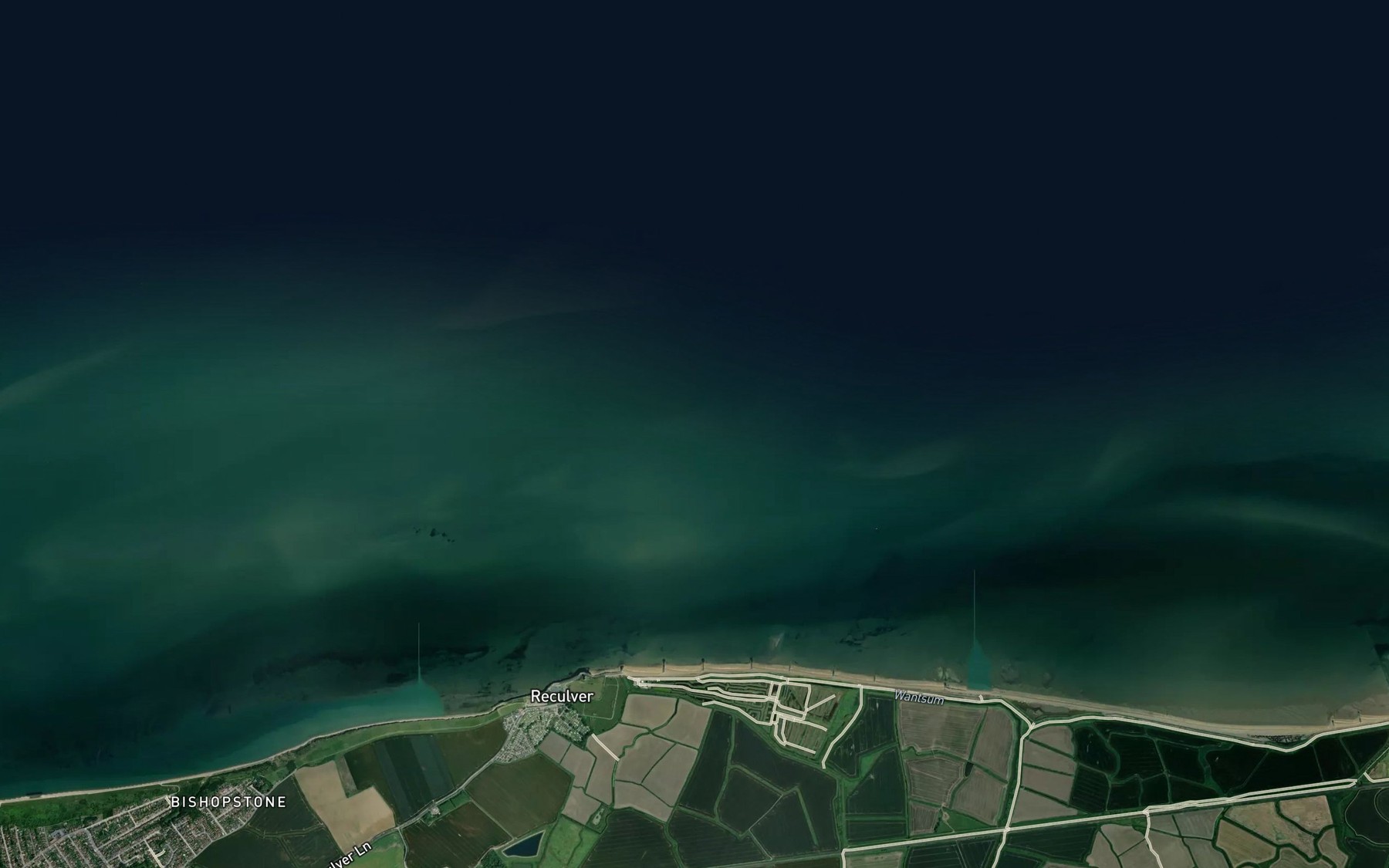 Satellite map of the Copperas Channel