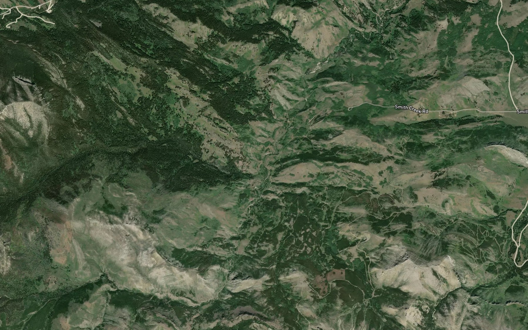 Satellite map of the Petty Creek