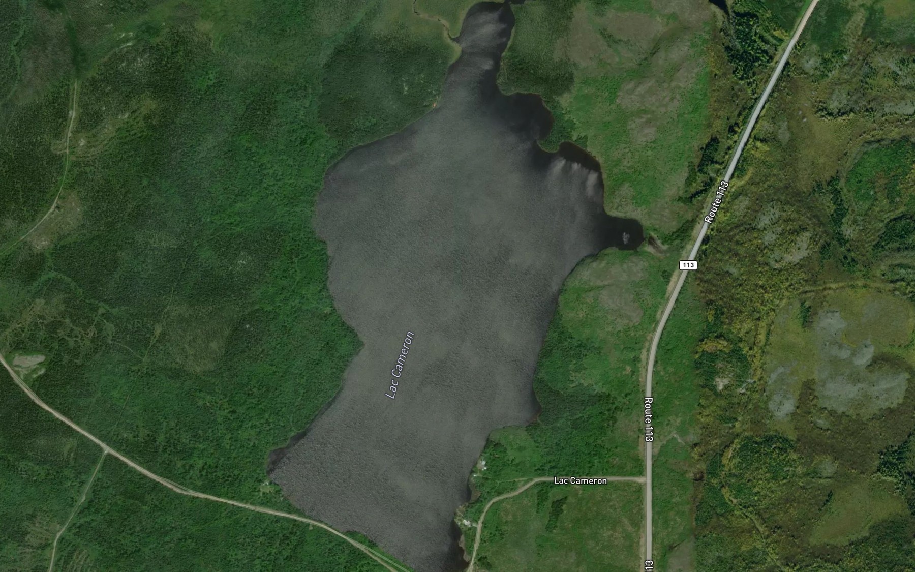 Satellite map of the Lac Cameron