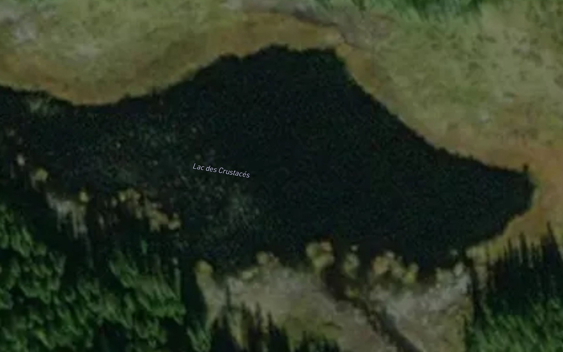 Satellite map of the Lac des Crustaces