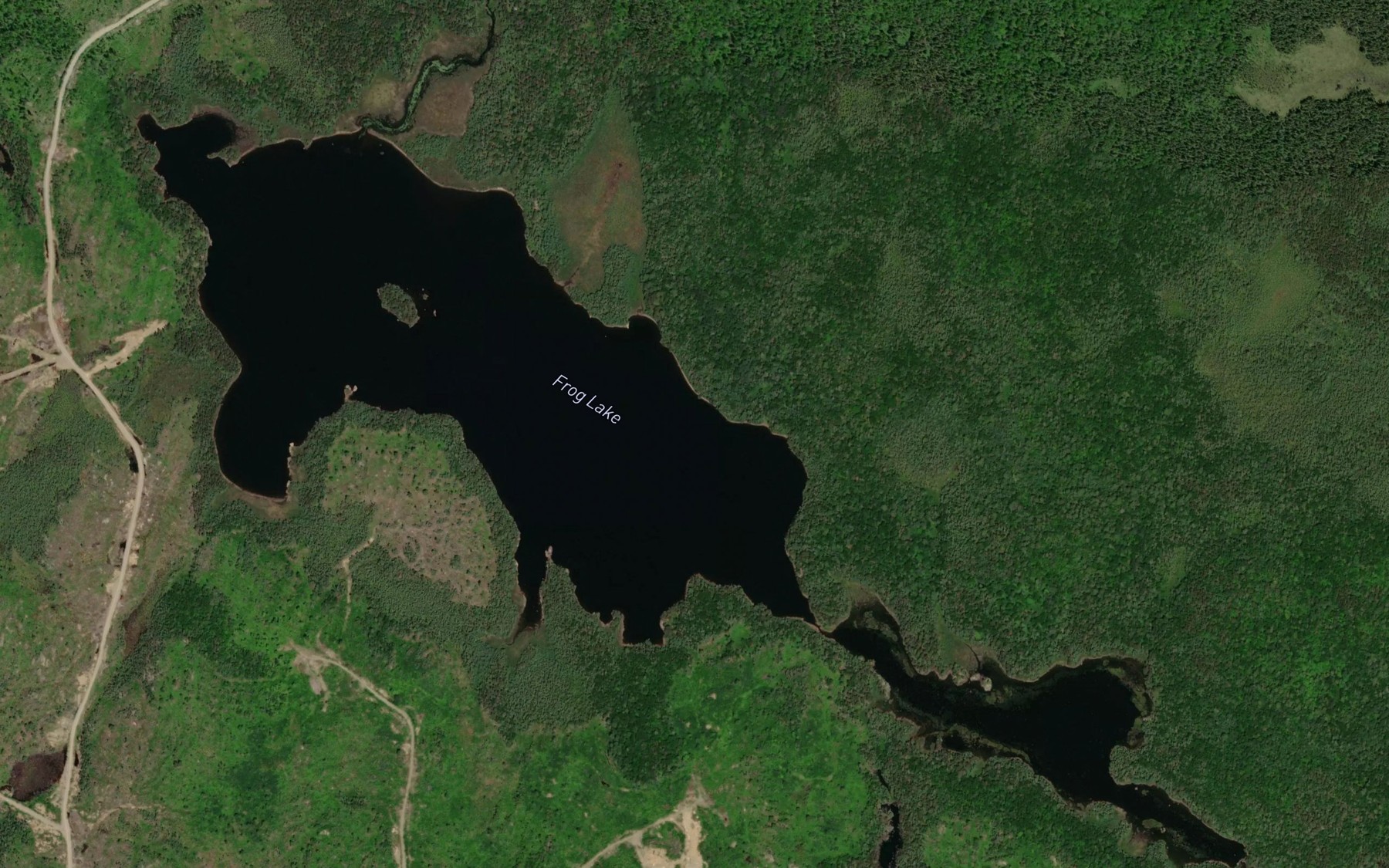 Satellite map of the Frog Lake