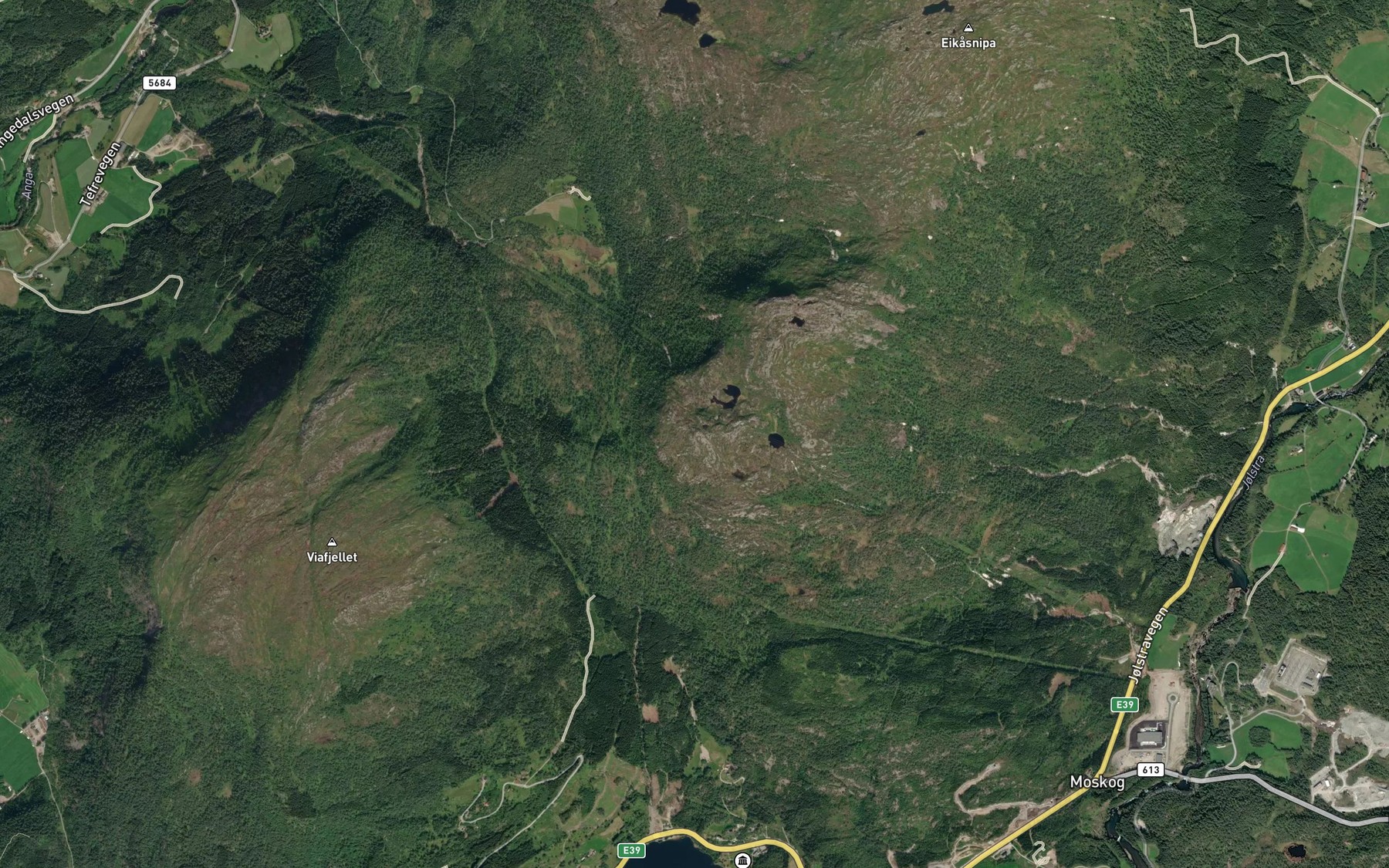 Satellite map of the Krokevatnet