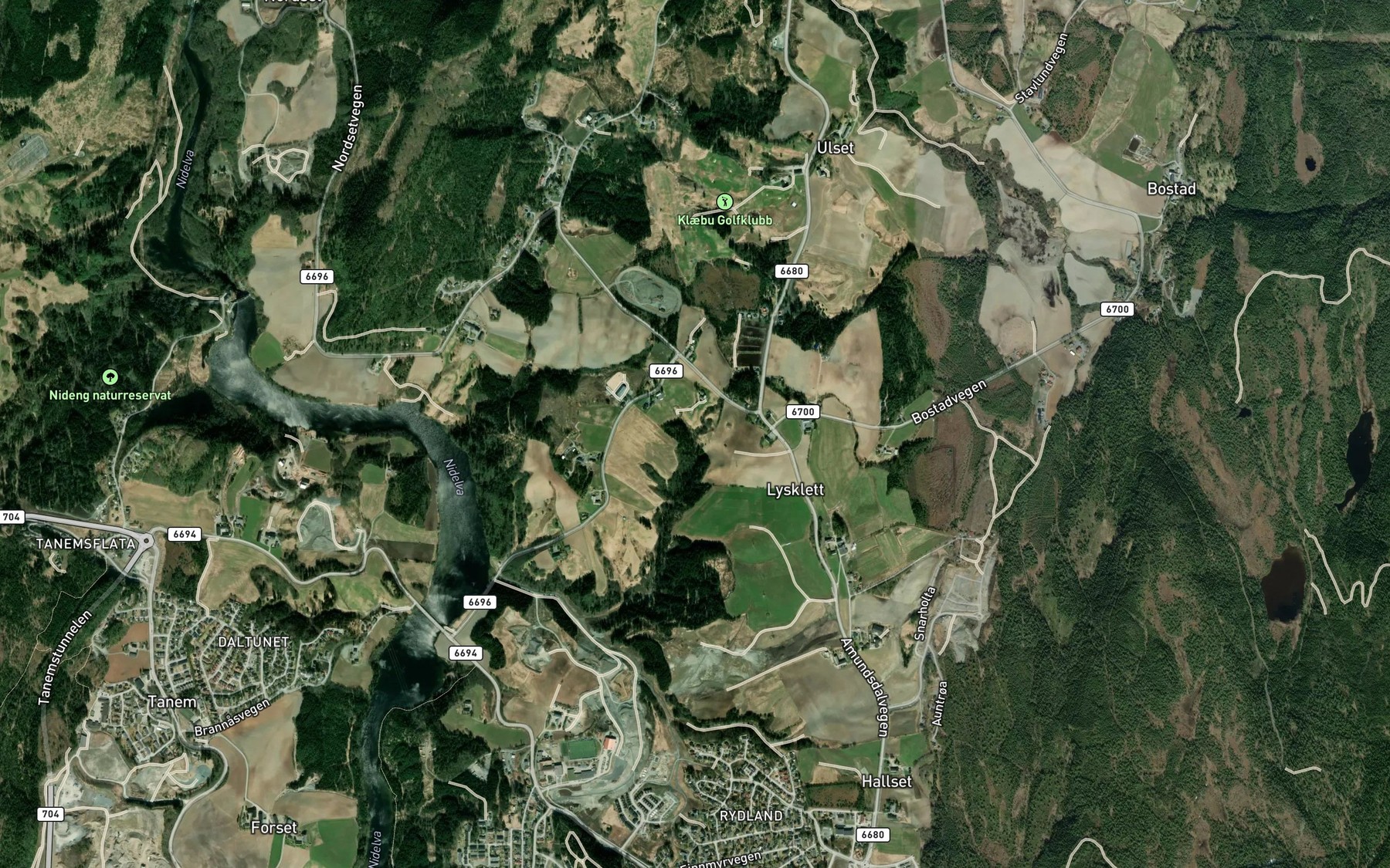 Satellite map of the Vangsmobekken