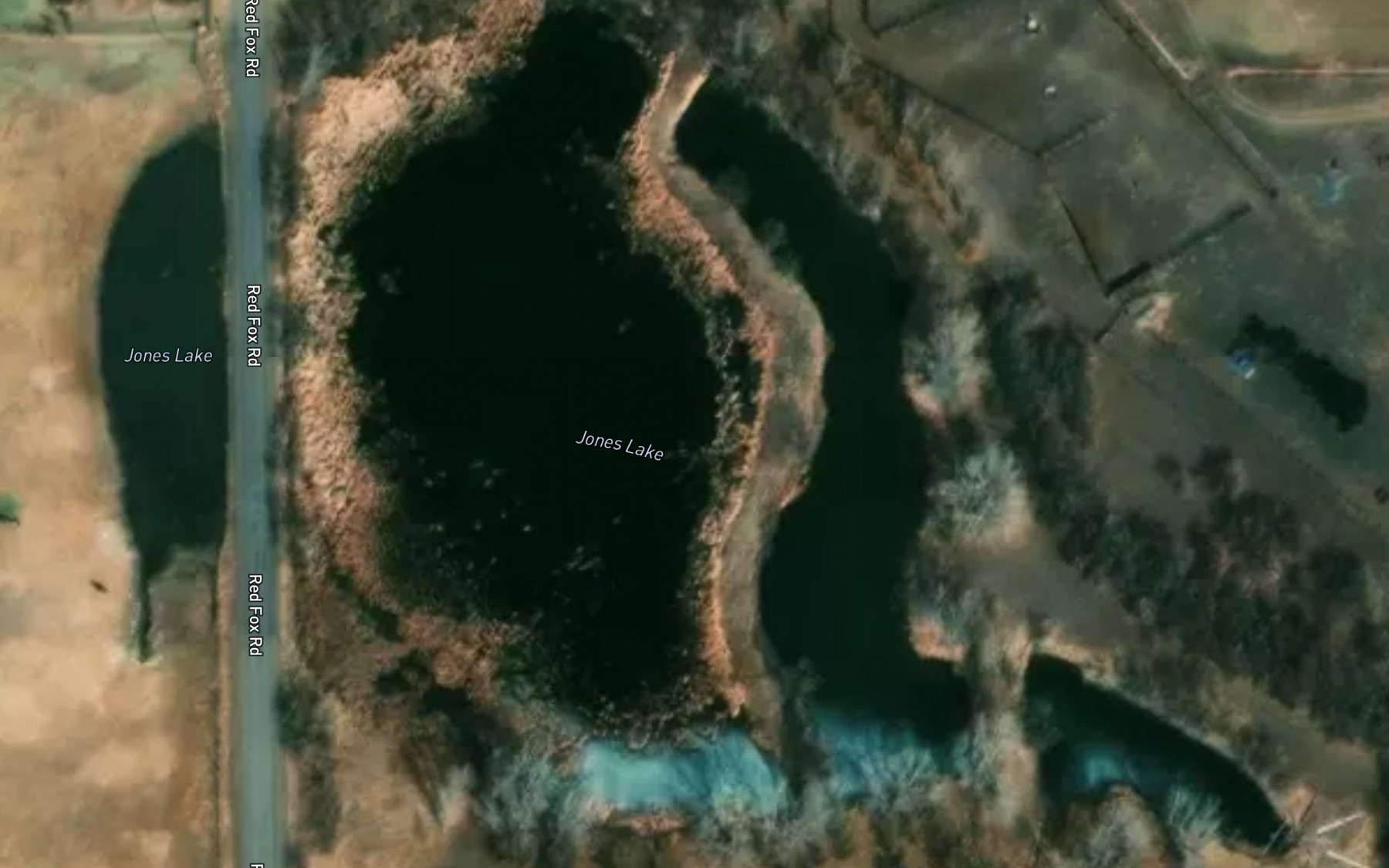 Satellite map of the Jones Lake
