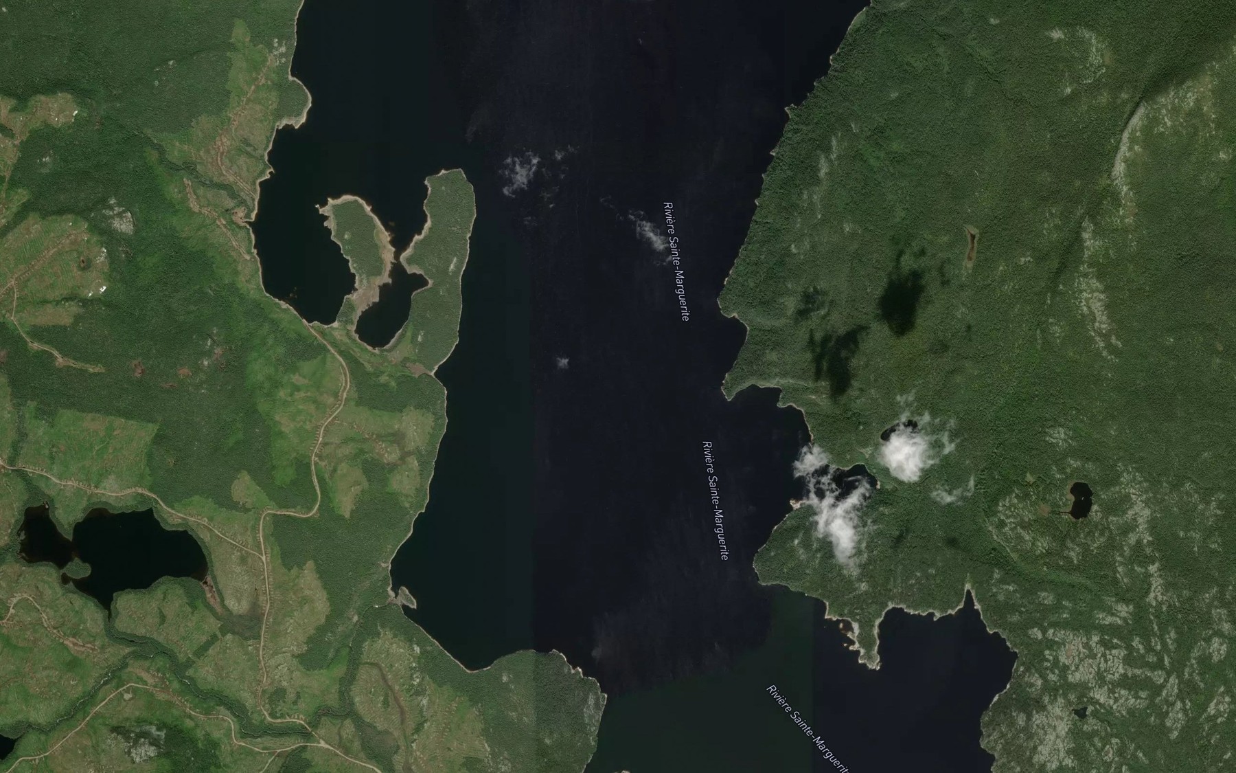Satellite map of the Ruisseau Gamache