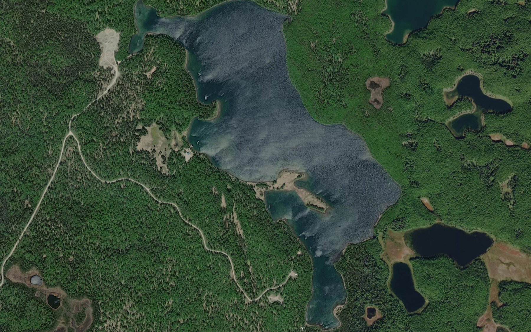 Satellite map of the Spirit Lake